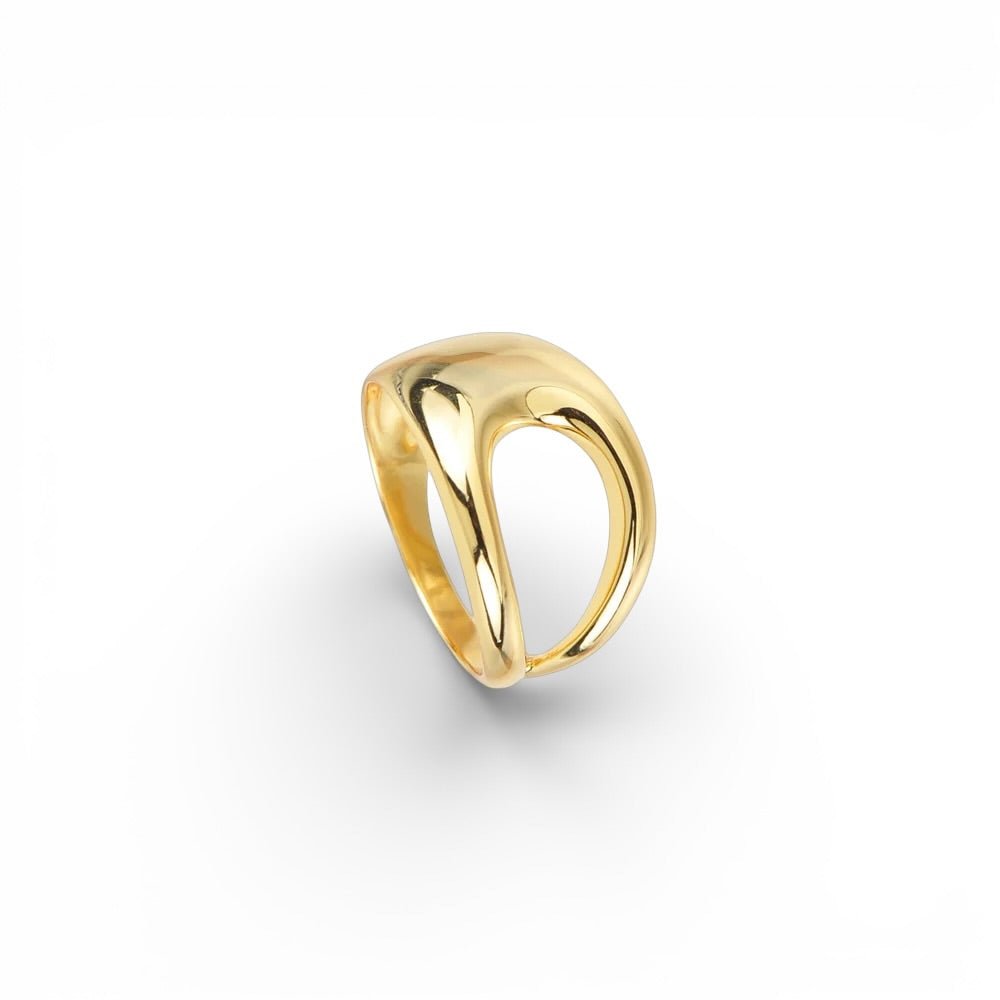 Anillo Silueta Dorada - Piedra de Toque