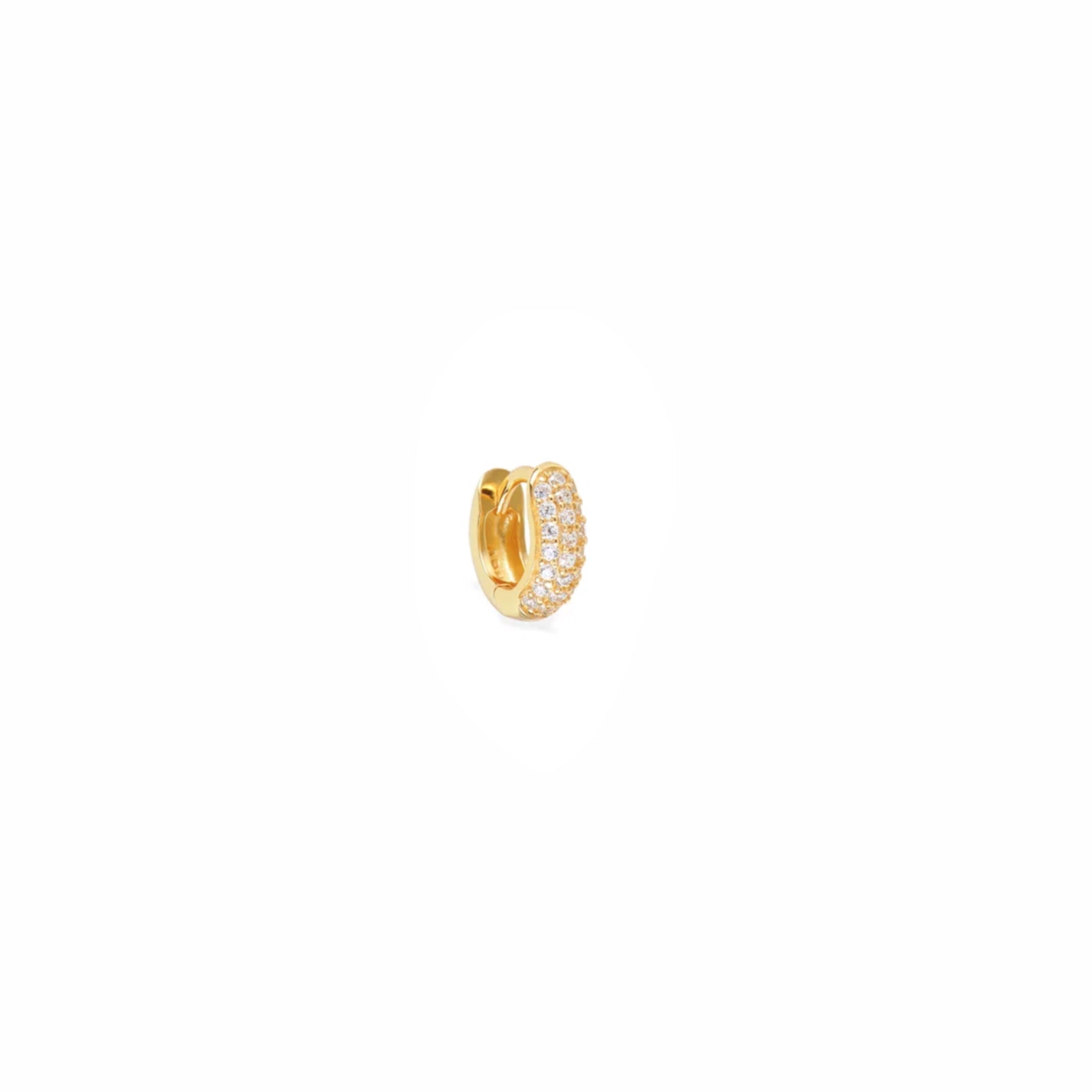 Aro Mini Pavé de Circonitas Oro - Piedra de Toque