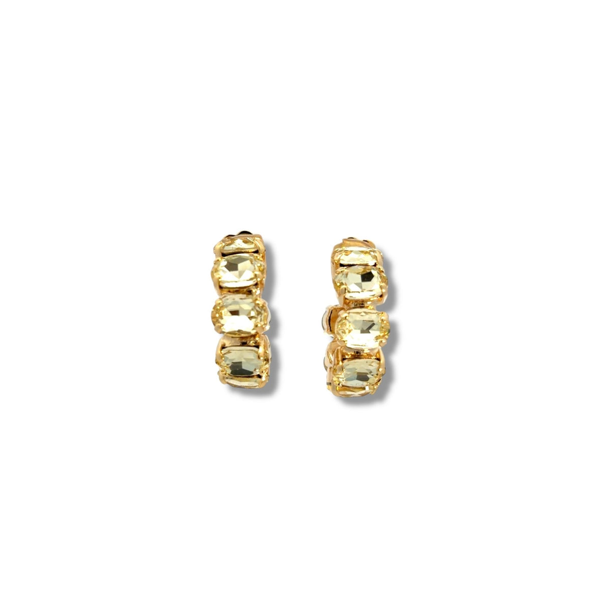 Aros Cristal Ovalado Jonquil - Piedra de Toque
