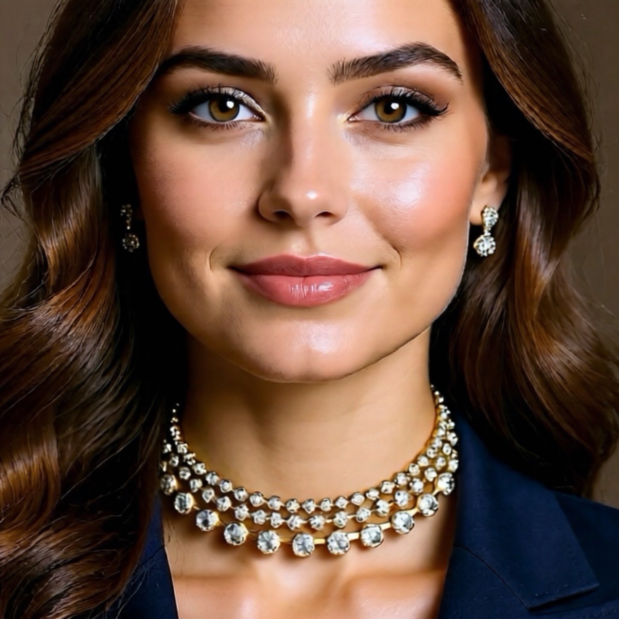 Choker Tres Hileras Dorado - Piedra de Toque