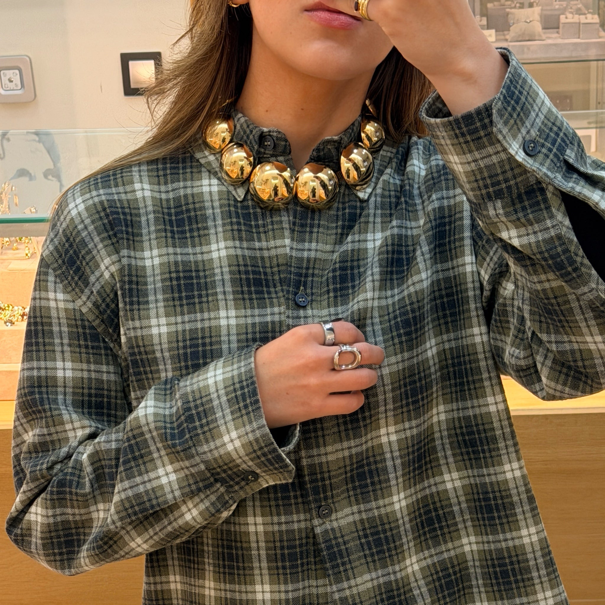 Collar Bolas Asimétricas - Piedra de Toque