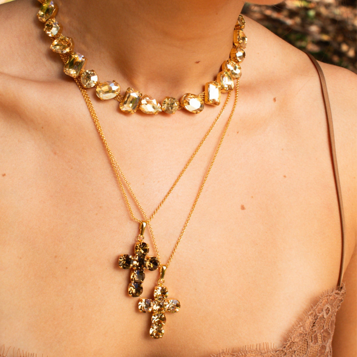 Collar Candy Champagne - Piedra de Toque