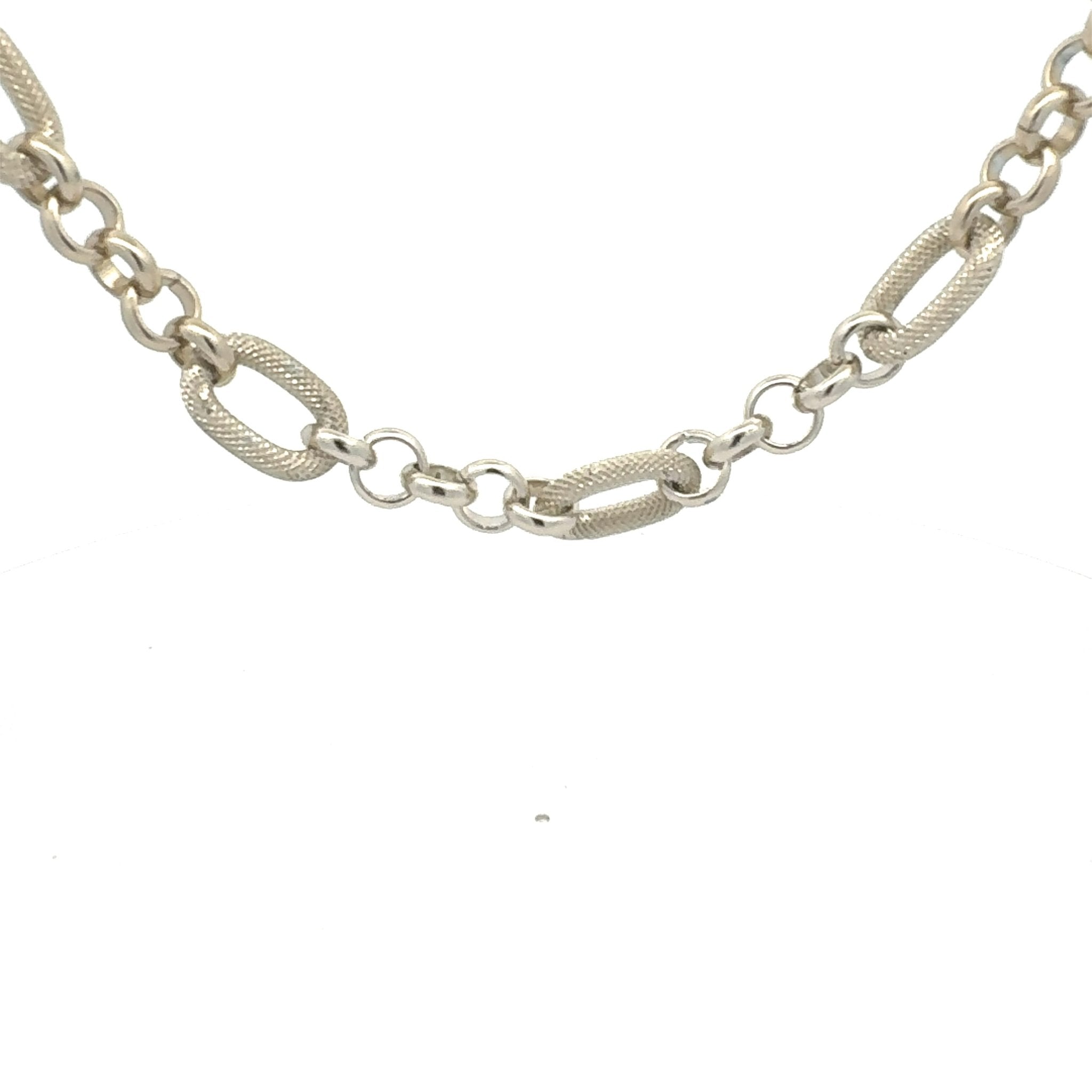 Collar Corto Eslabones Plata - Piedra de Toque