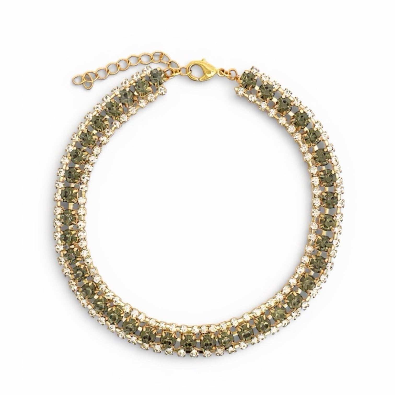 Collar Cristales Diamante Negro - Piedra de Toque