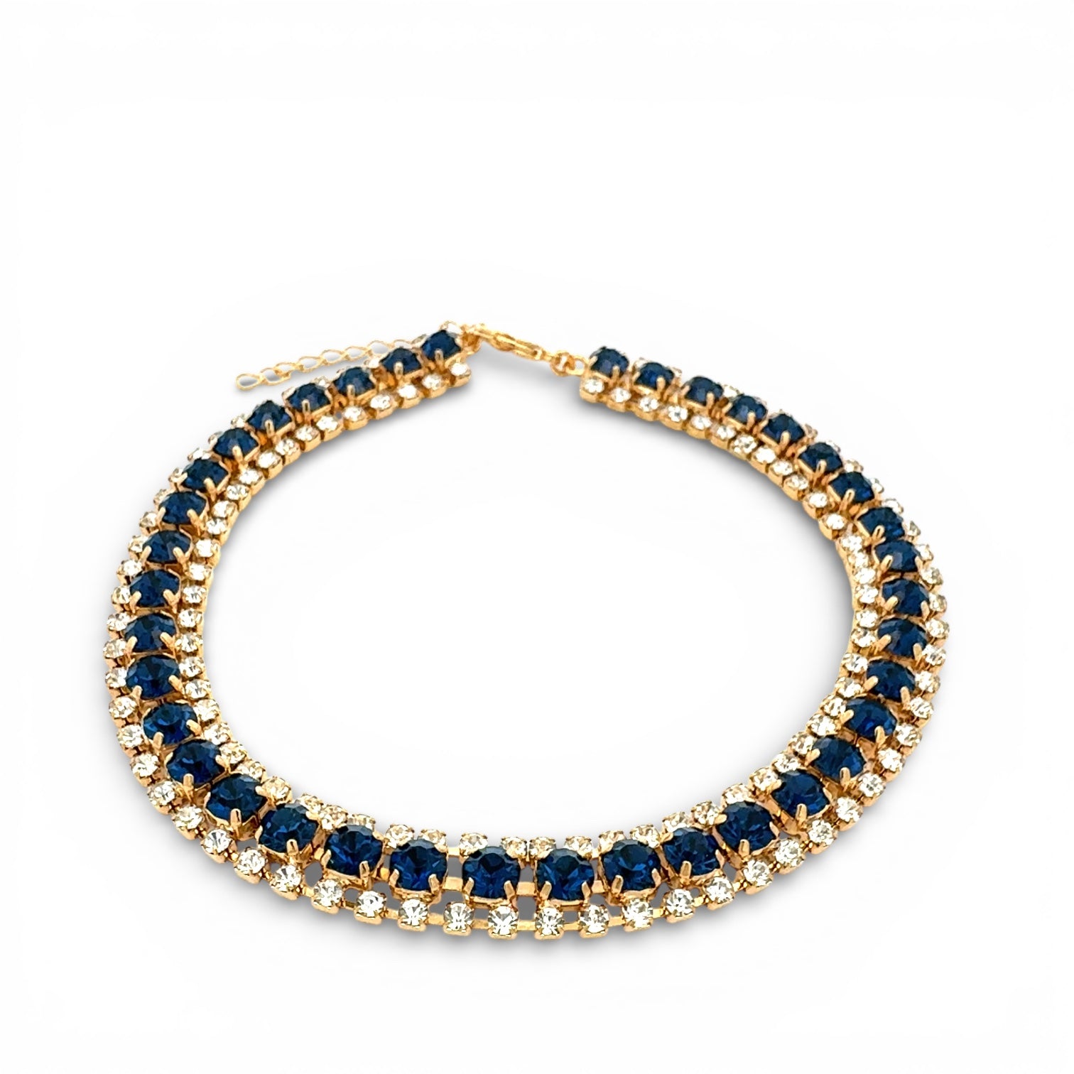 Collar Cristales Zafiro Oscuro - Piedra de Toque