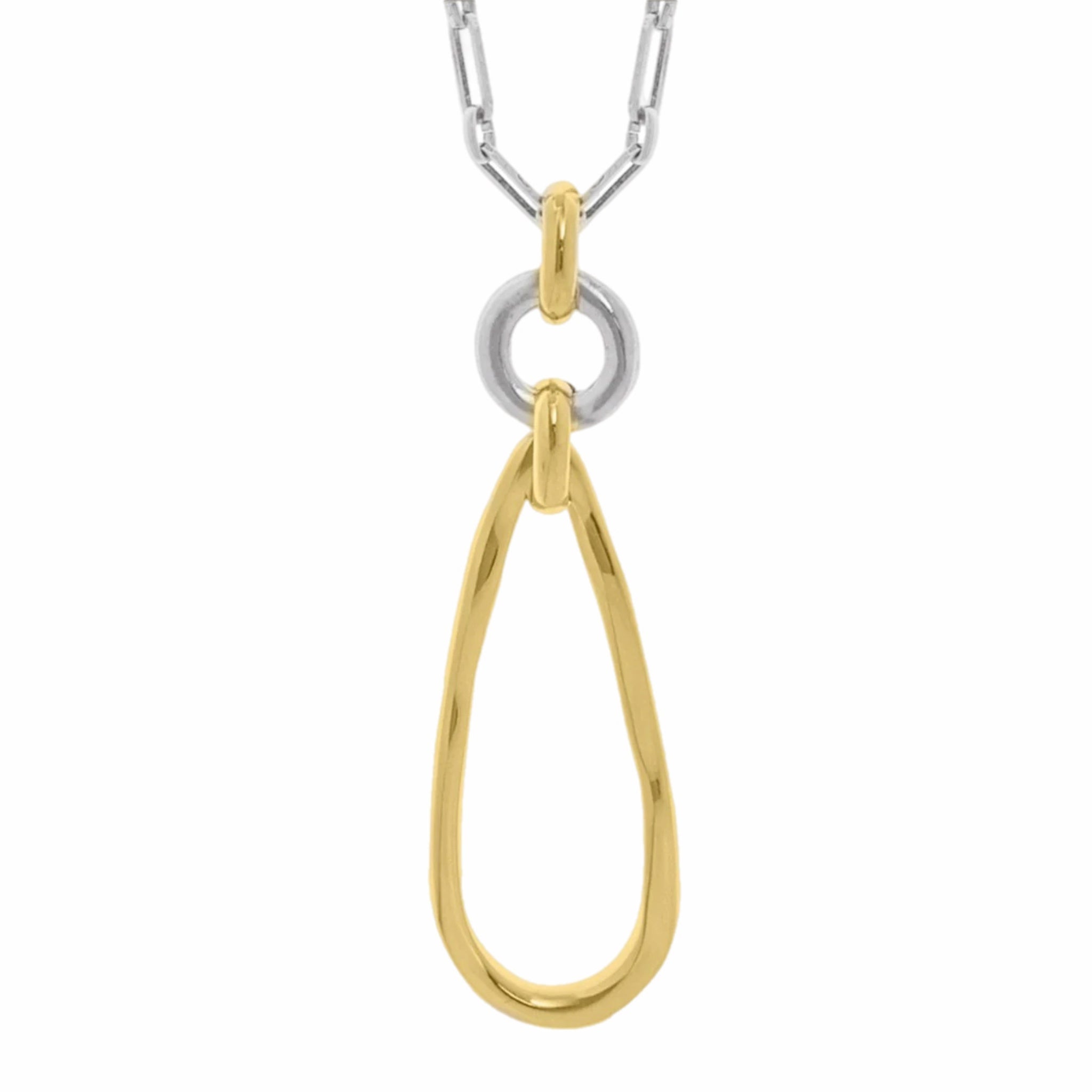 Collar Elara Plata y Oro - Piedra de Toque