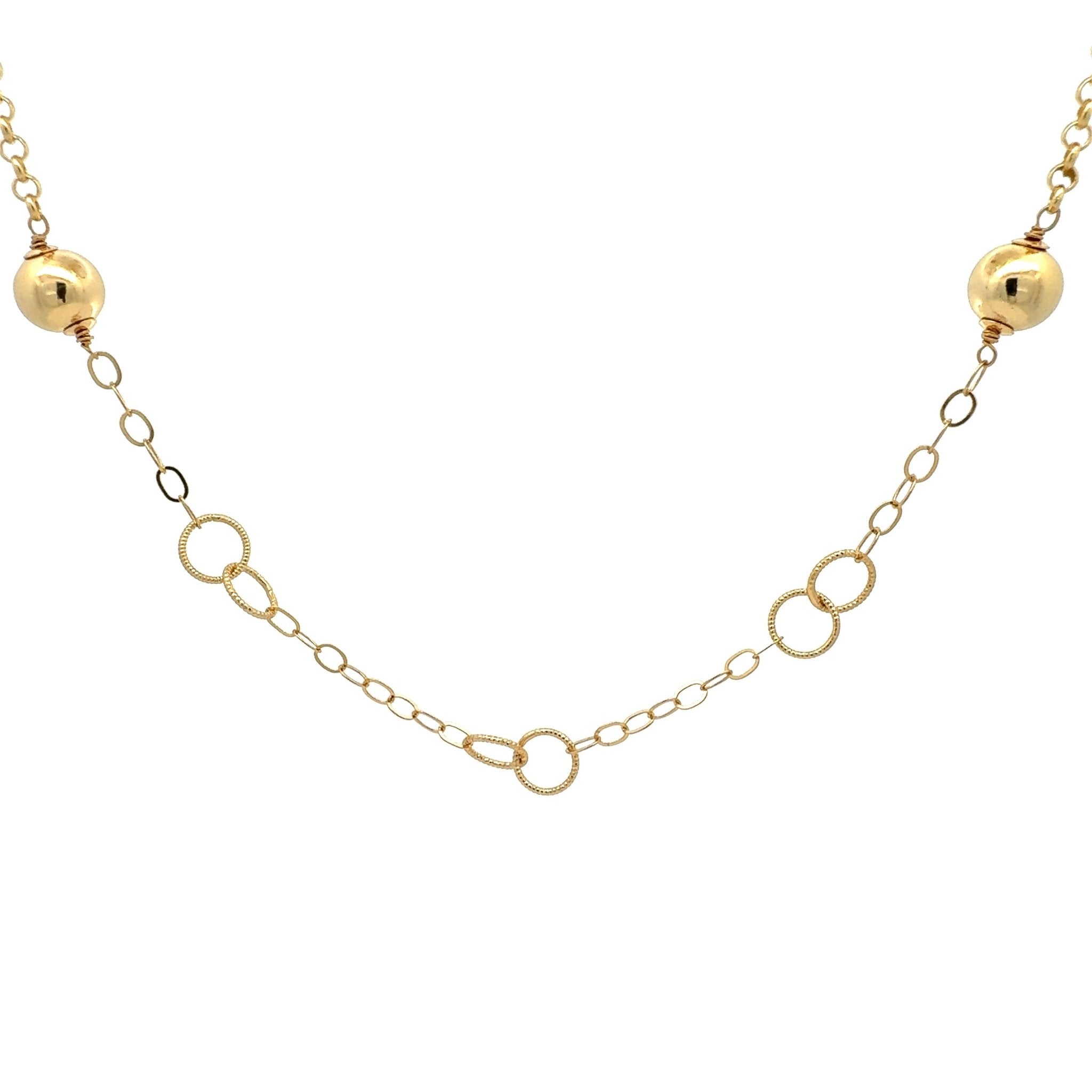 Collar Eslabones y Bolas - Piedra de Toque