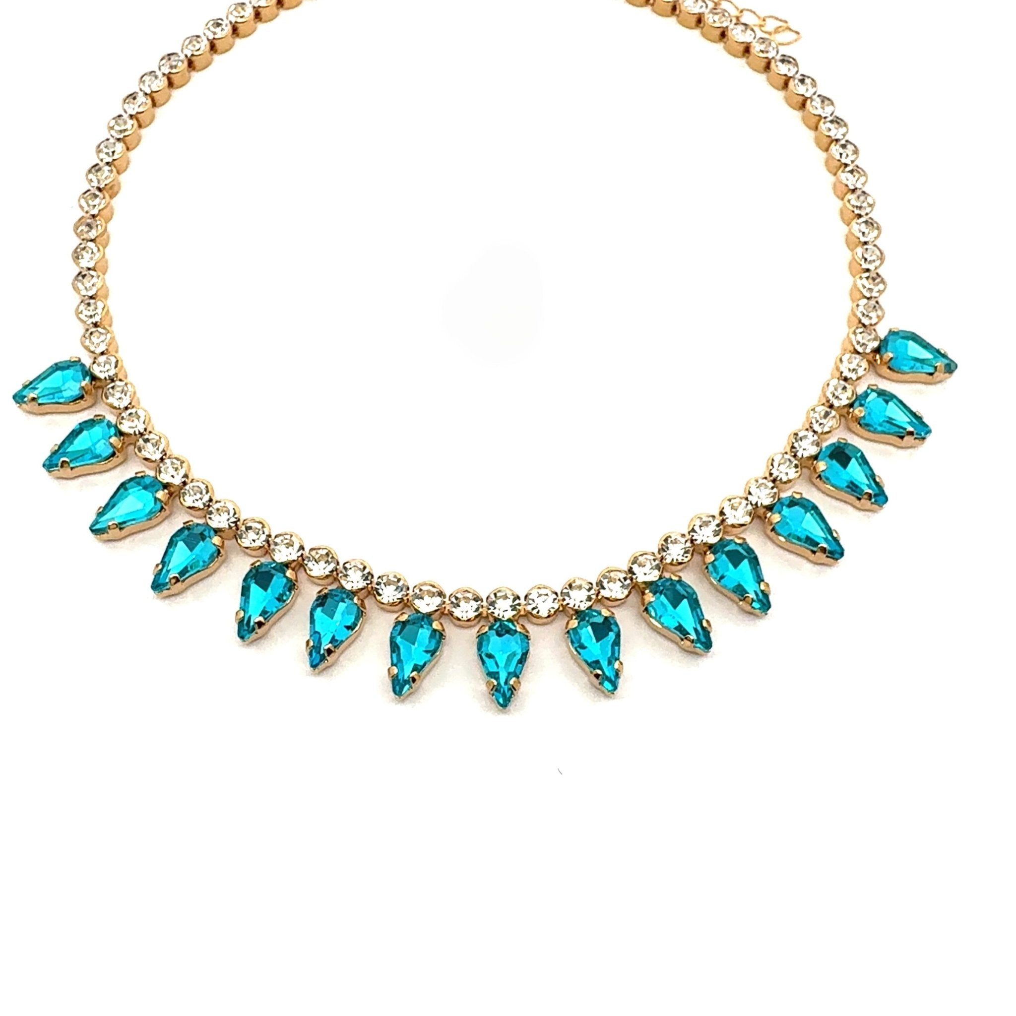 Collar Gotas Aguamarina - Piedra de Toque