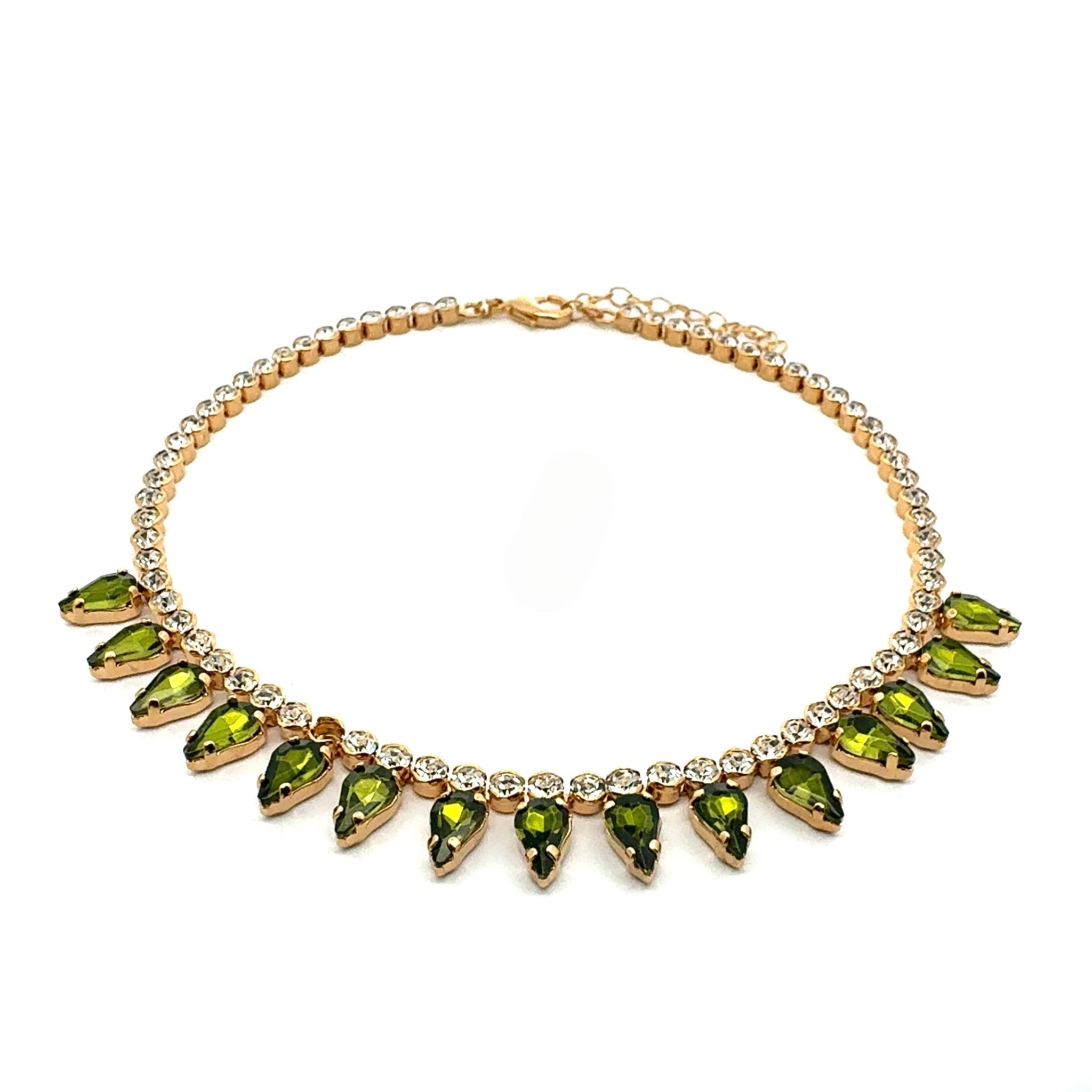 Collar Gotas Oliva - Piedra de Toque