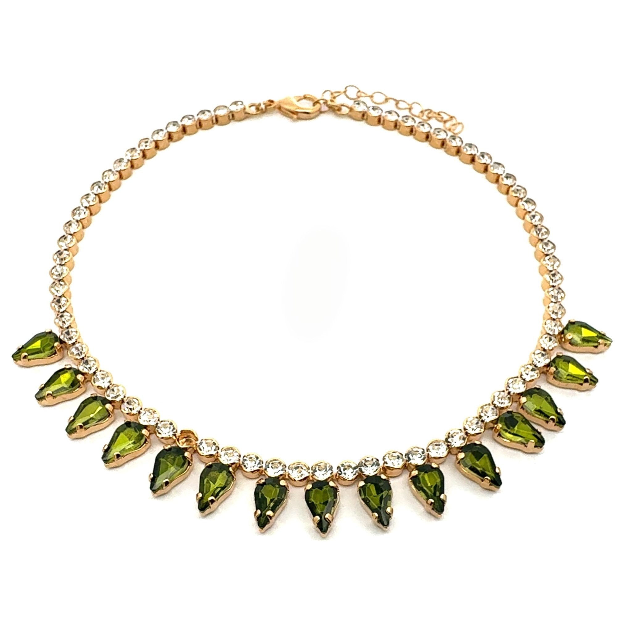 Collar Gotas Oliva - Piedra de Toque