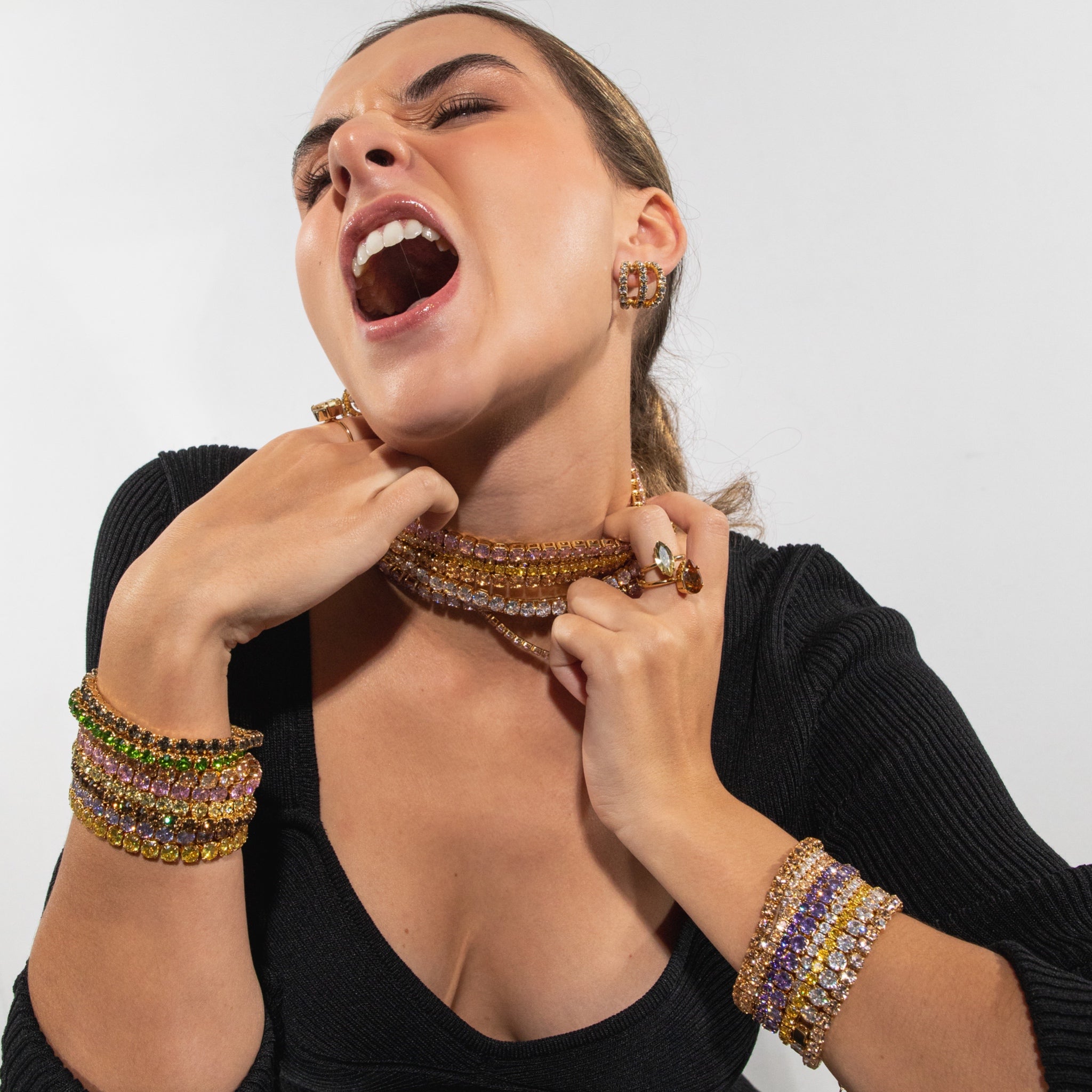 Collar Riviere Grande Morado - Piedra de Toque