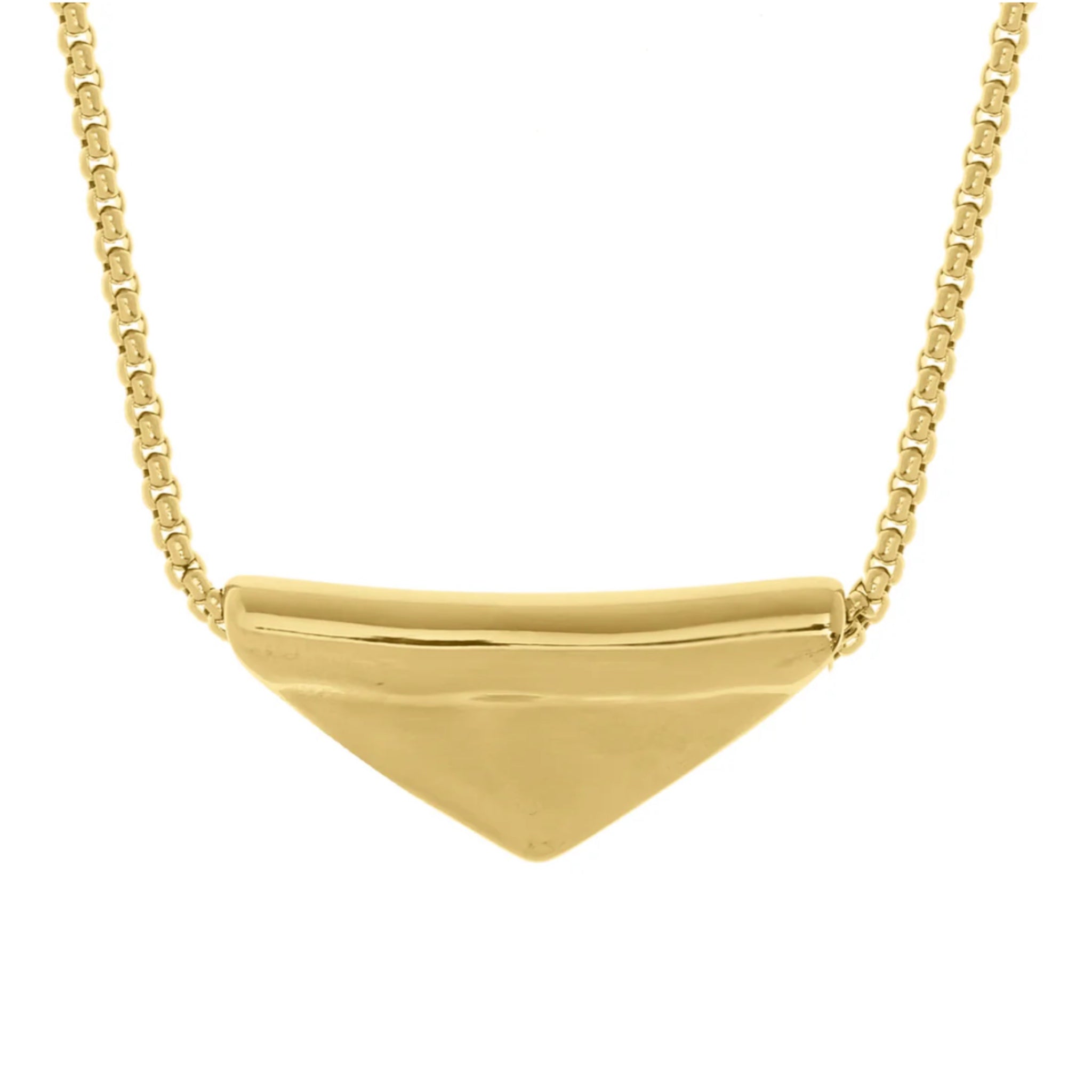 Collar Triángulo Dorado - Piedra de Toque