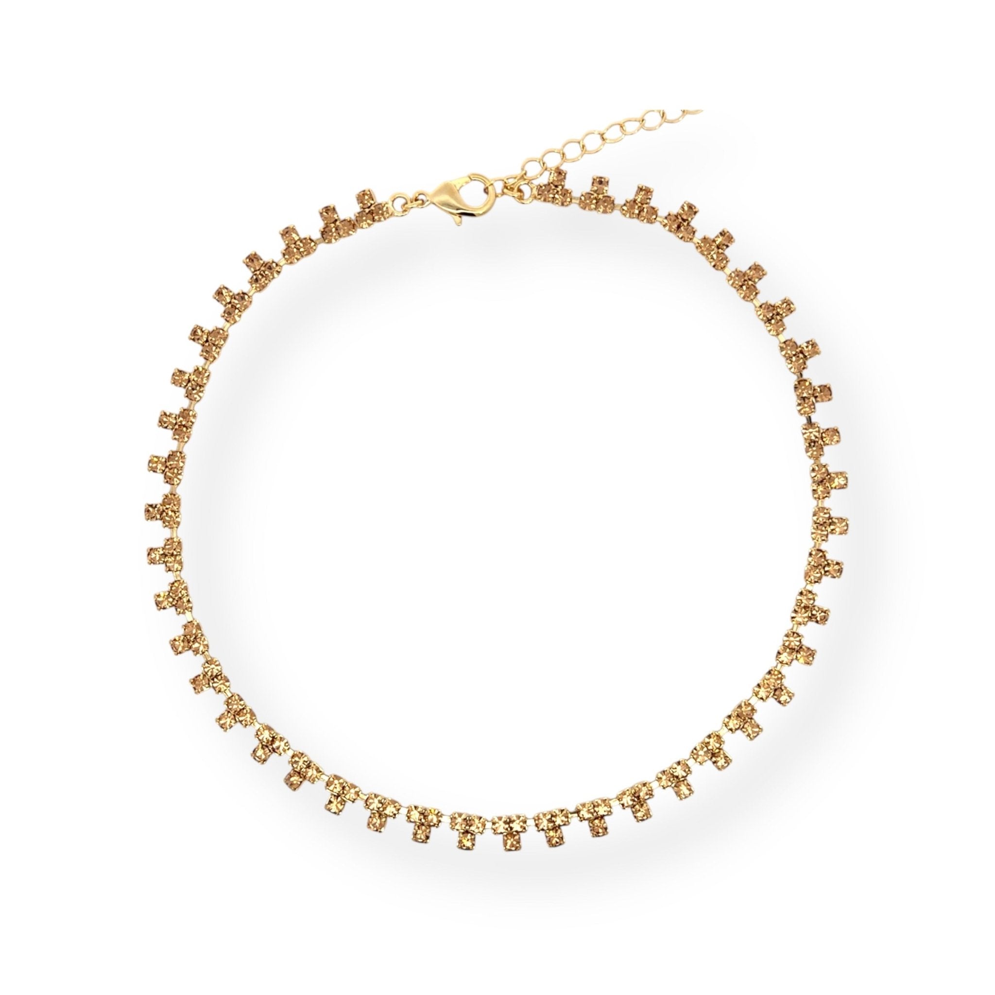 Collar Triángulos Champagne - Piedra de Toque