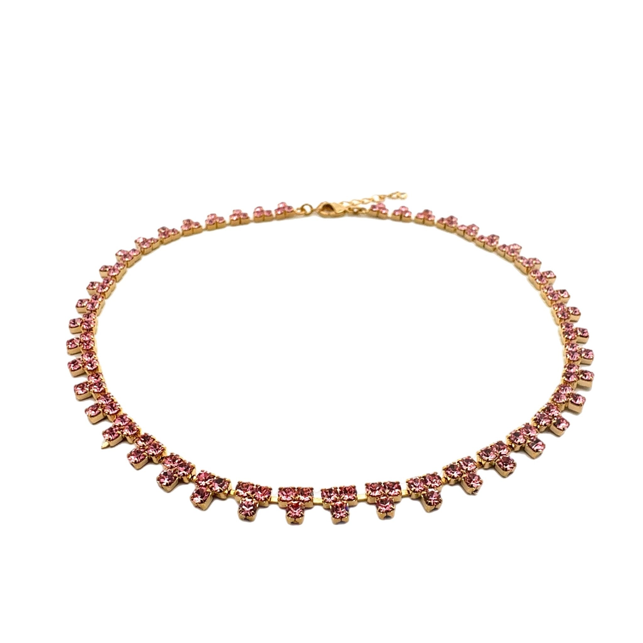 Collar Triángulos Rosa Palo - Piedra de Toque