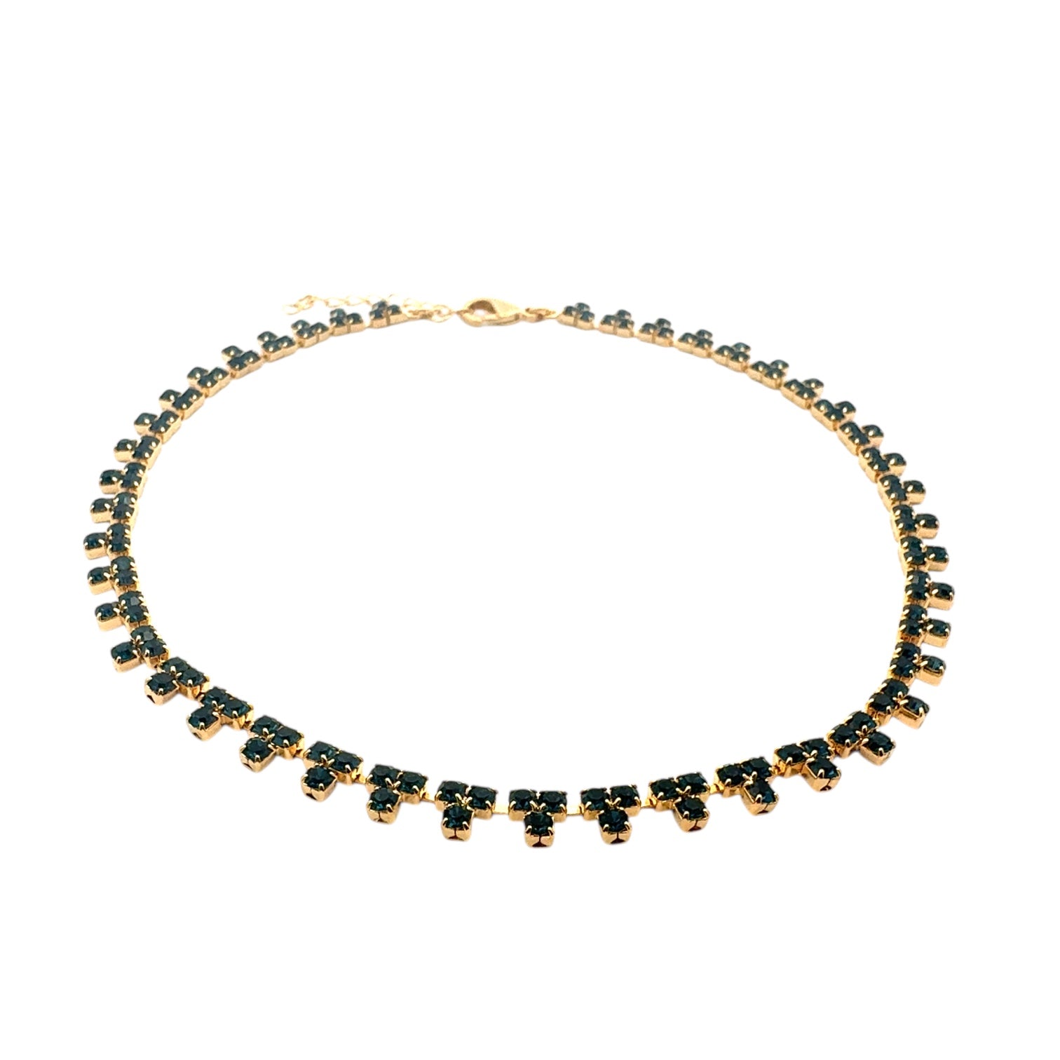 Collar Triángulos Zafiro Oscuro - Piedra de Toque