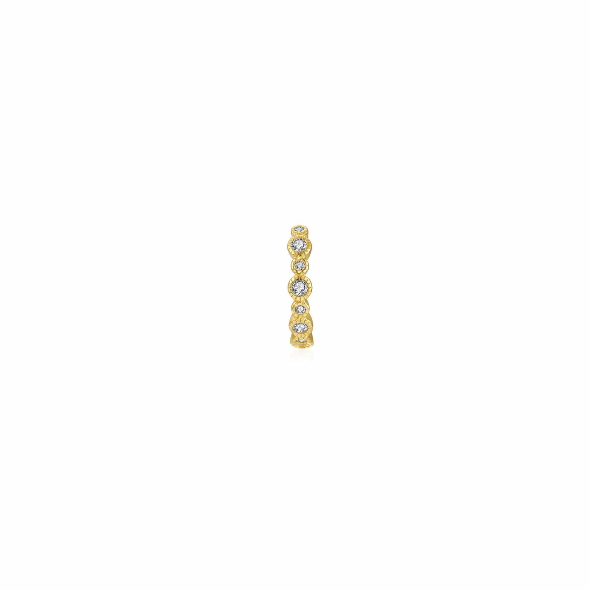 Ear Cuff Circonitas Bezel - Piedra de Toque