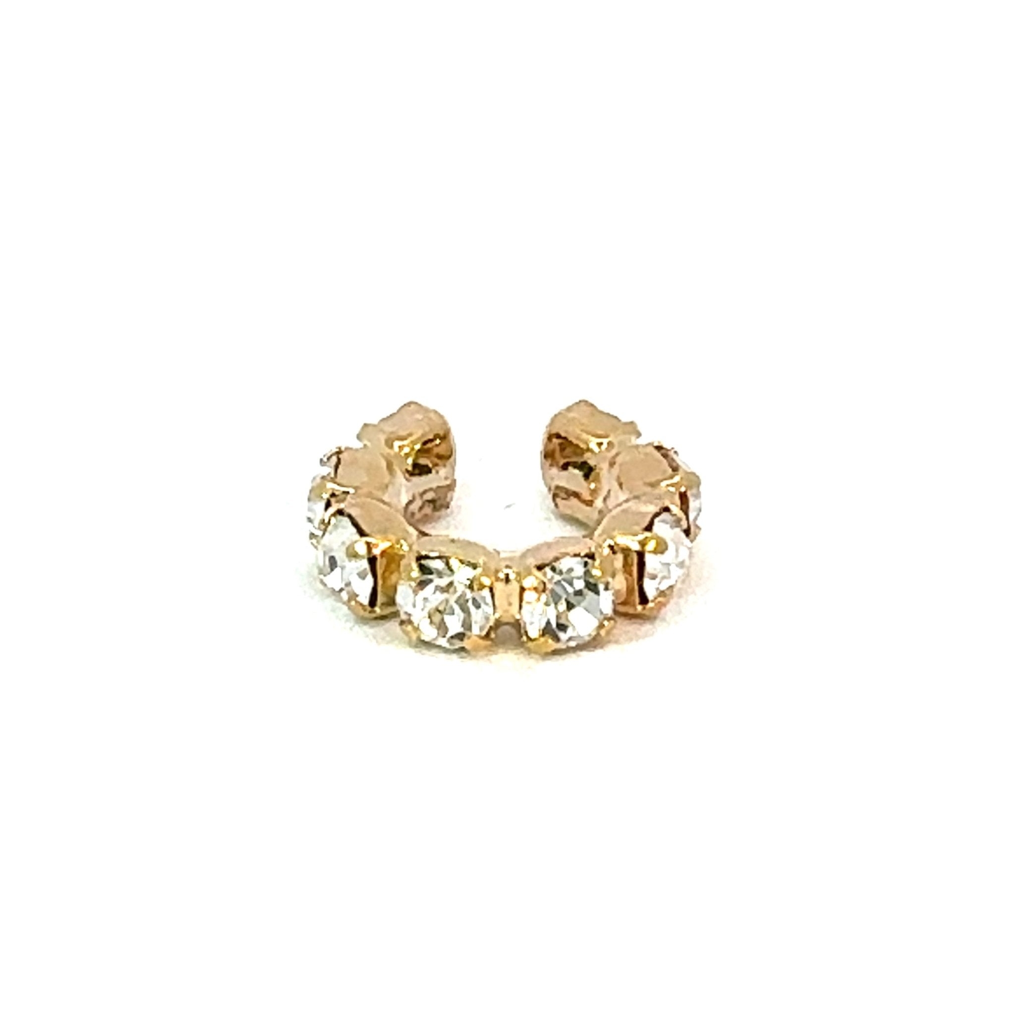 Ear Cuff Cristal Blanco - Piedra de Toque