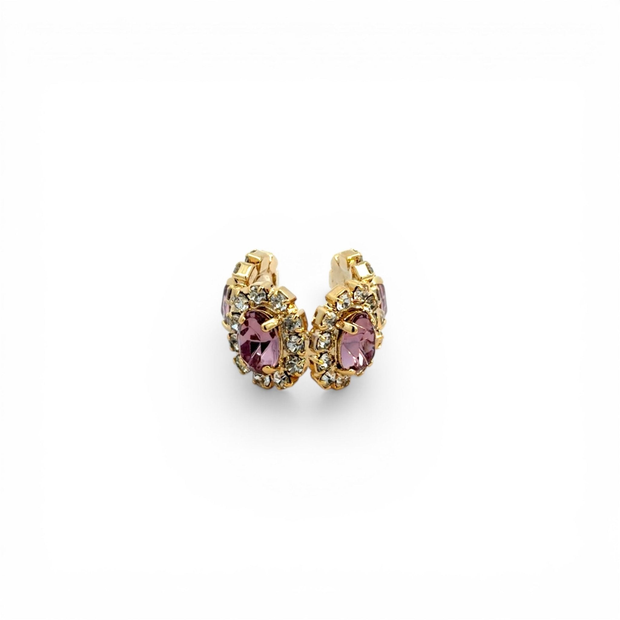 Ear Cuff Doble Óvalos Amatista - Piedra de Toque