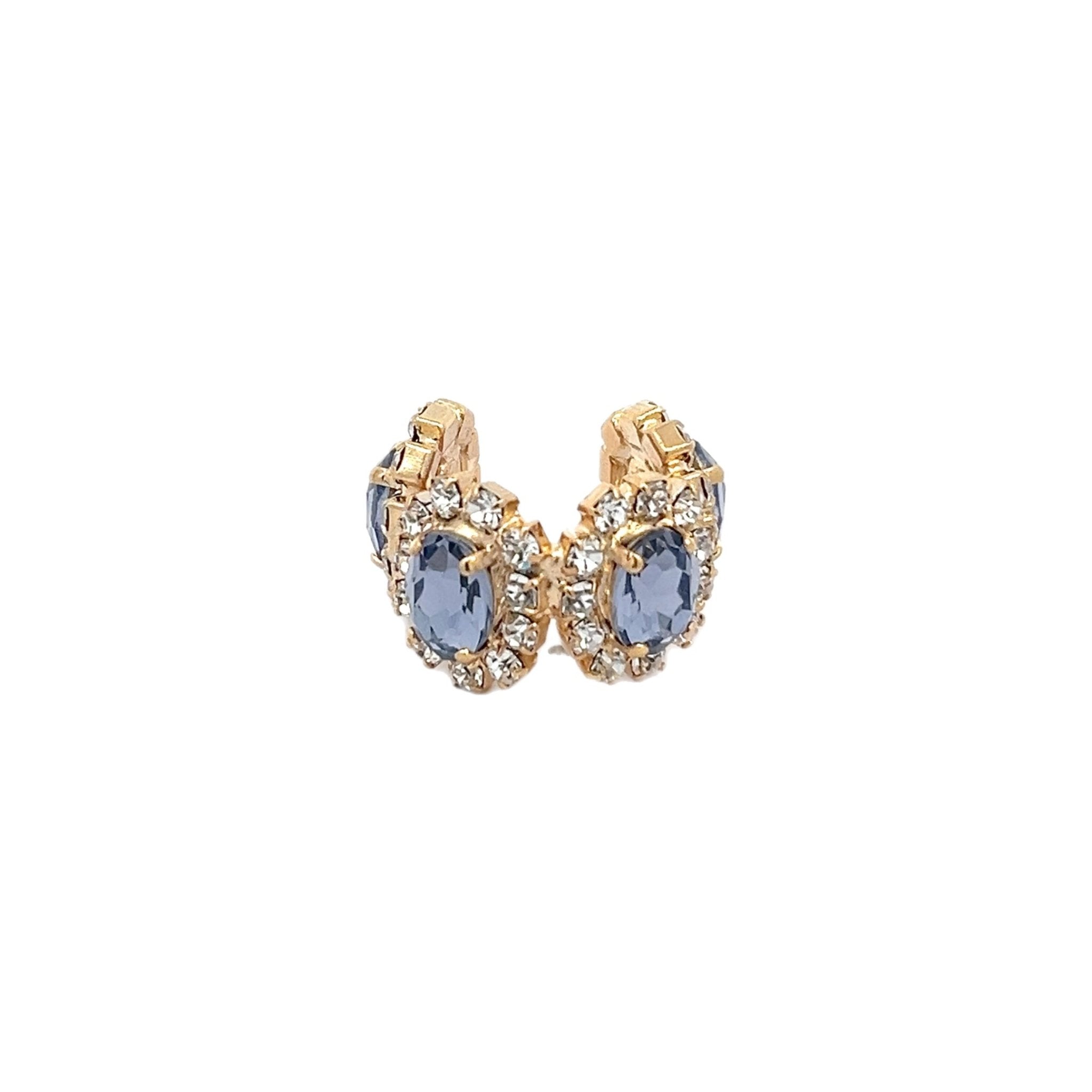 Ear Cuff Doble Óvalos Tanzanita - Piedra de Toque