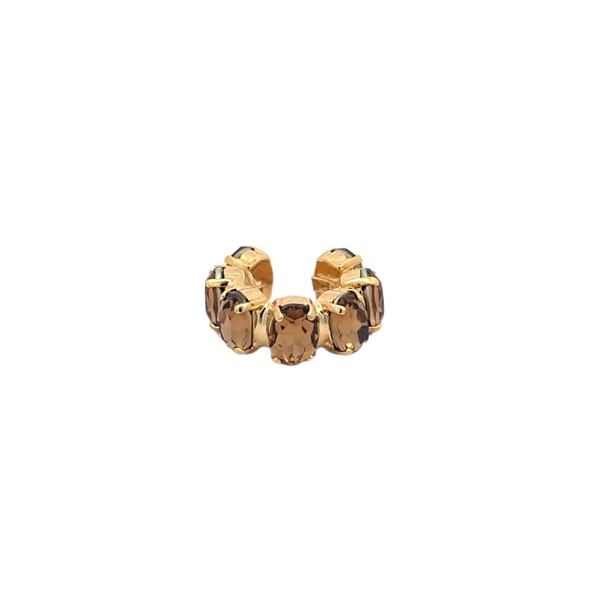 Ear Cuff Óvalos Mocca - Piedra de Toque