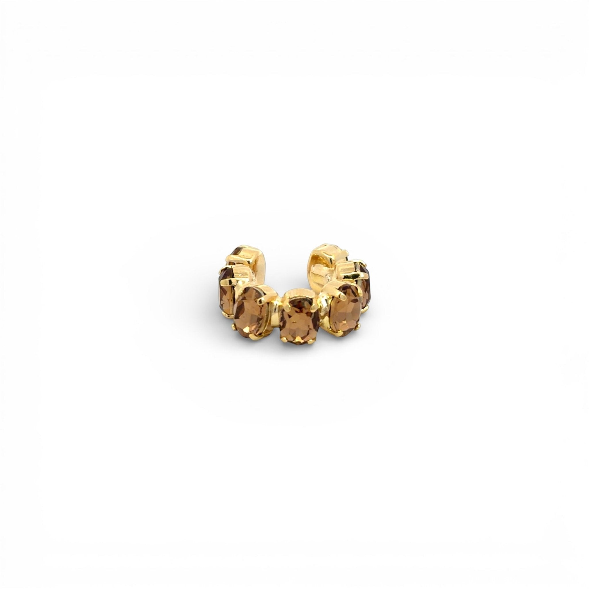 Ear Cuff Óvalos Mocha - Piedra de Toque