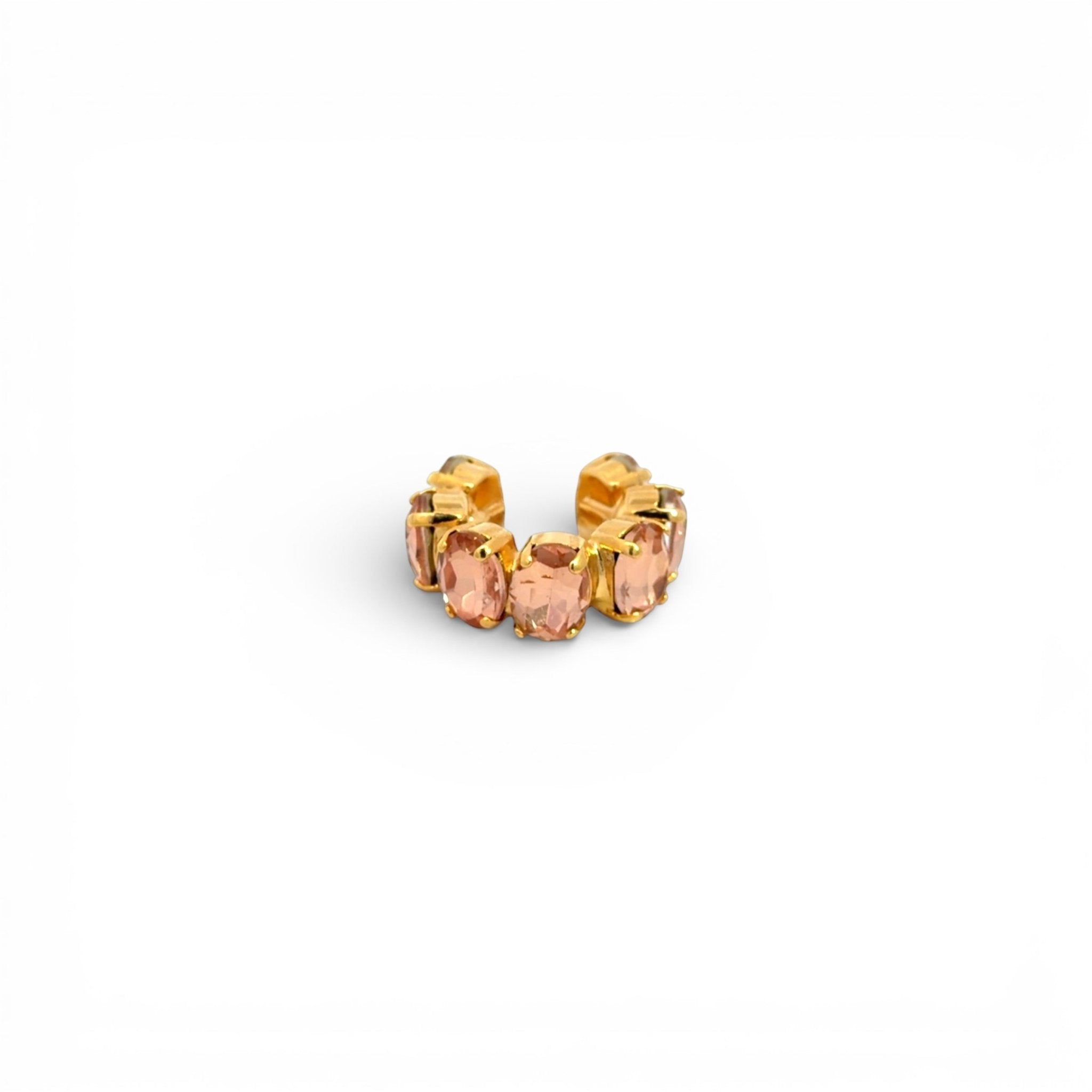 Ear Cuff Óvalos Peach - Piedra de Toque