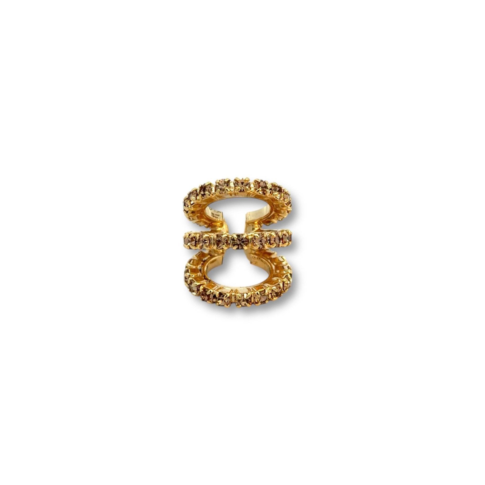 Ear Cuff Triple Champagne - Piedra de Toque