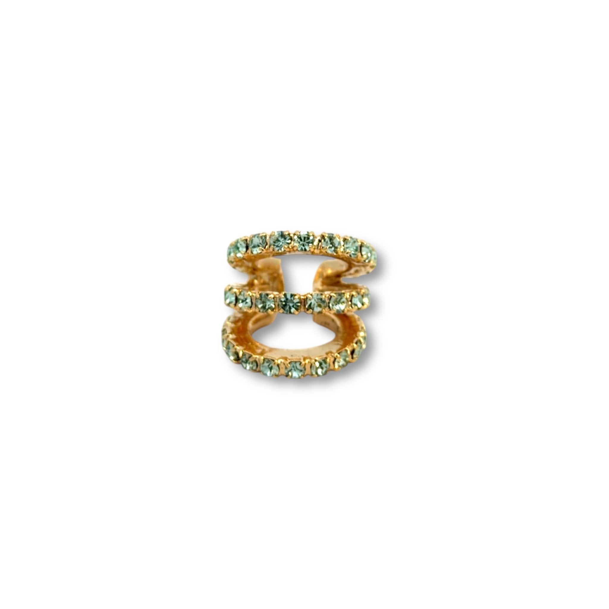 Ear Cuff Triple Crisolito - Piedra de Toque