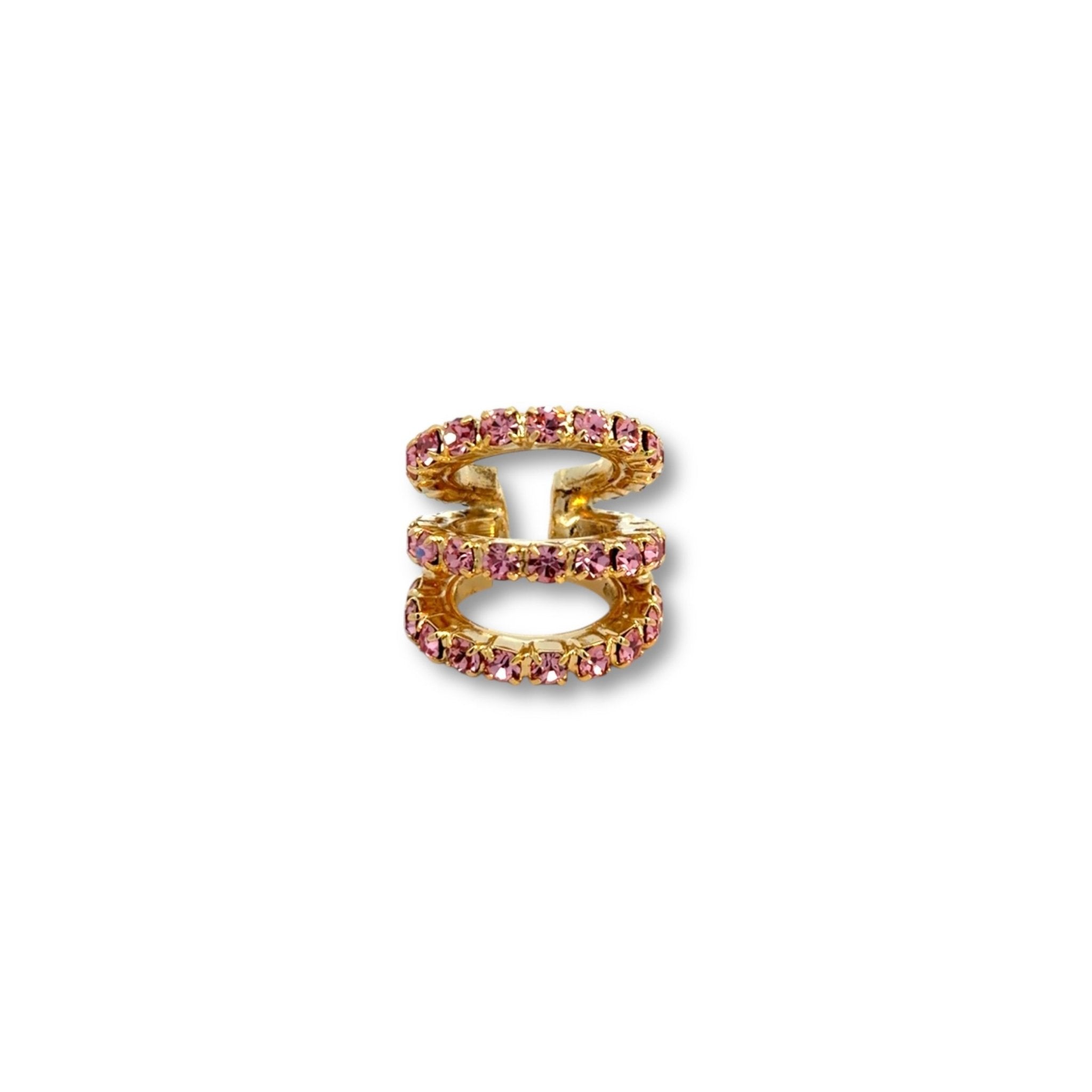 Ear Cuff Triple Rosa - Piedra de Toque