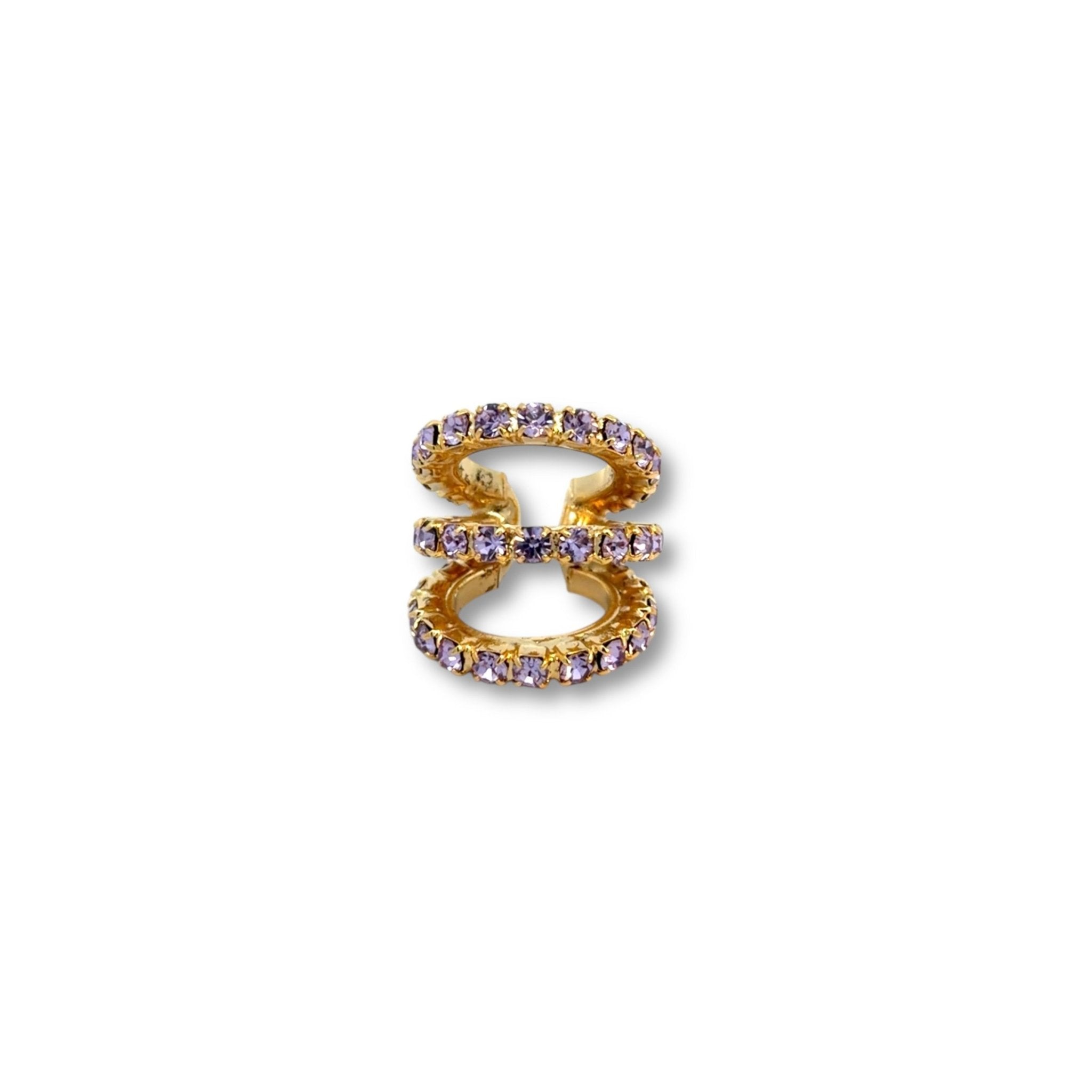 Ear Cuff Triple Violeta - Piedra de Toque