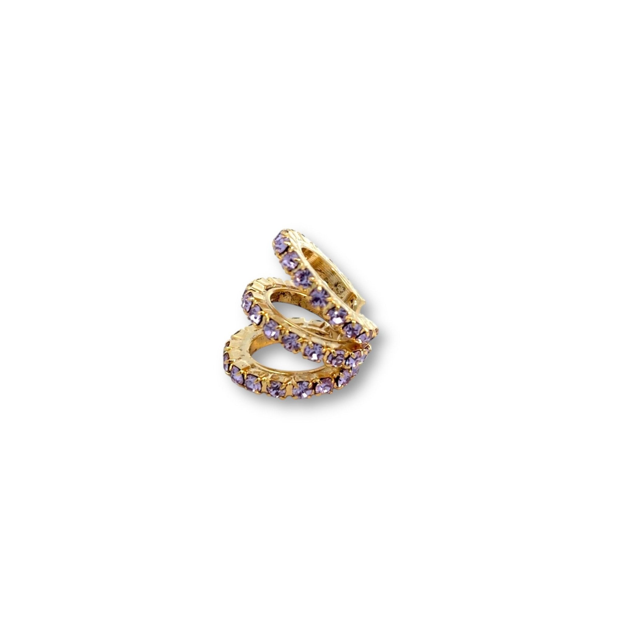 Ear Cuff Triple Violeta - Piedra de Toque