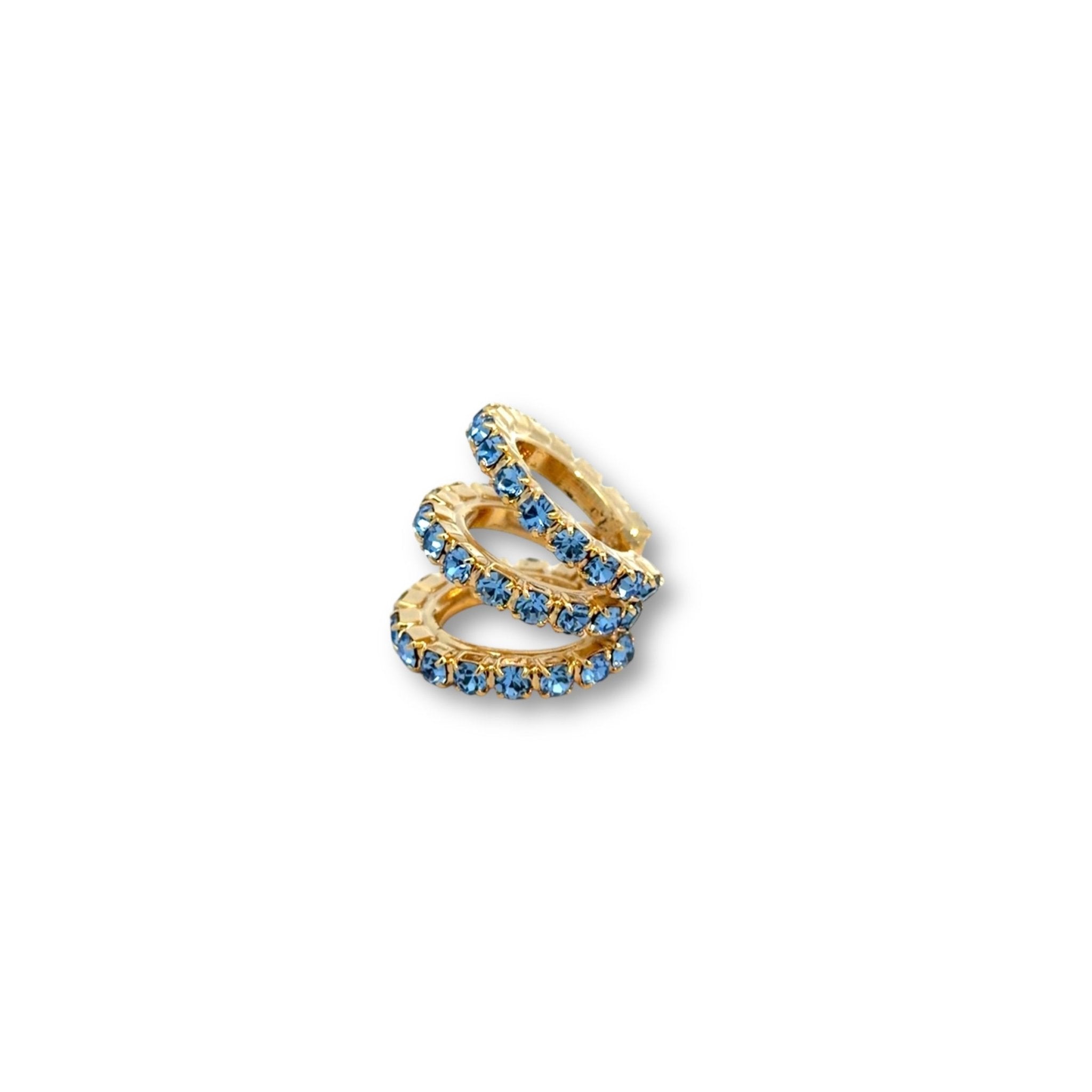 Ear Cuff Triple Zafiro Azul - Piedra de Toque