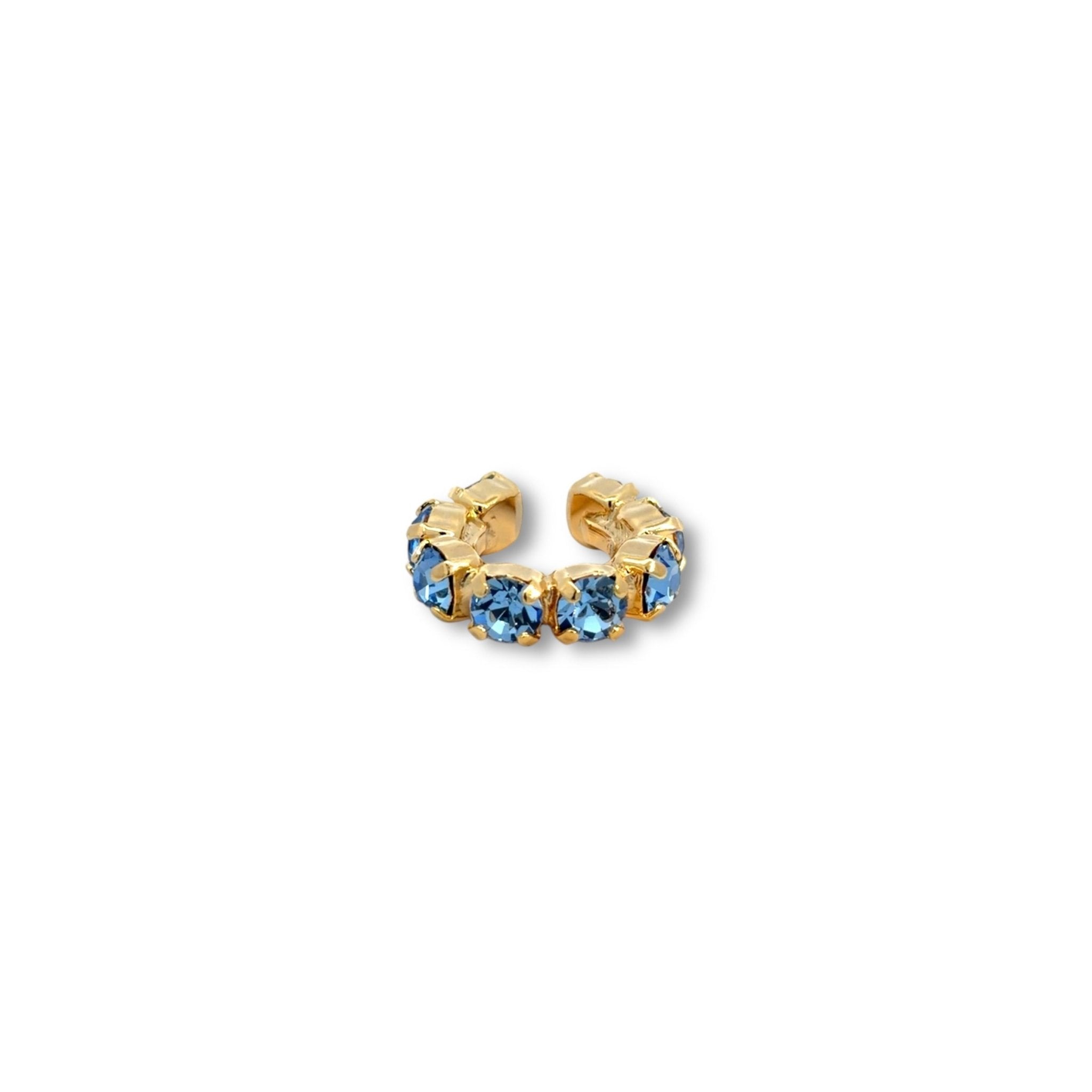 Ear Cuff Zafiro Azul - Piedra de Toque