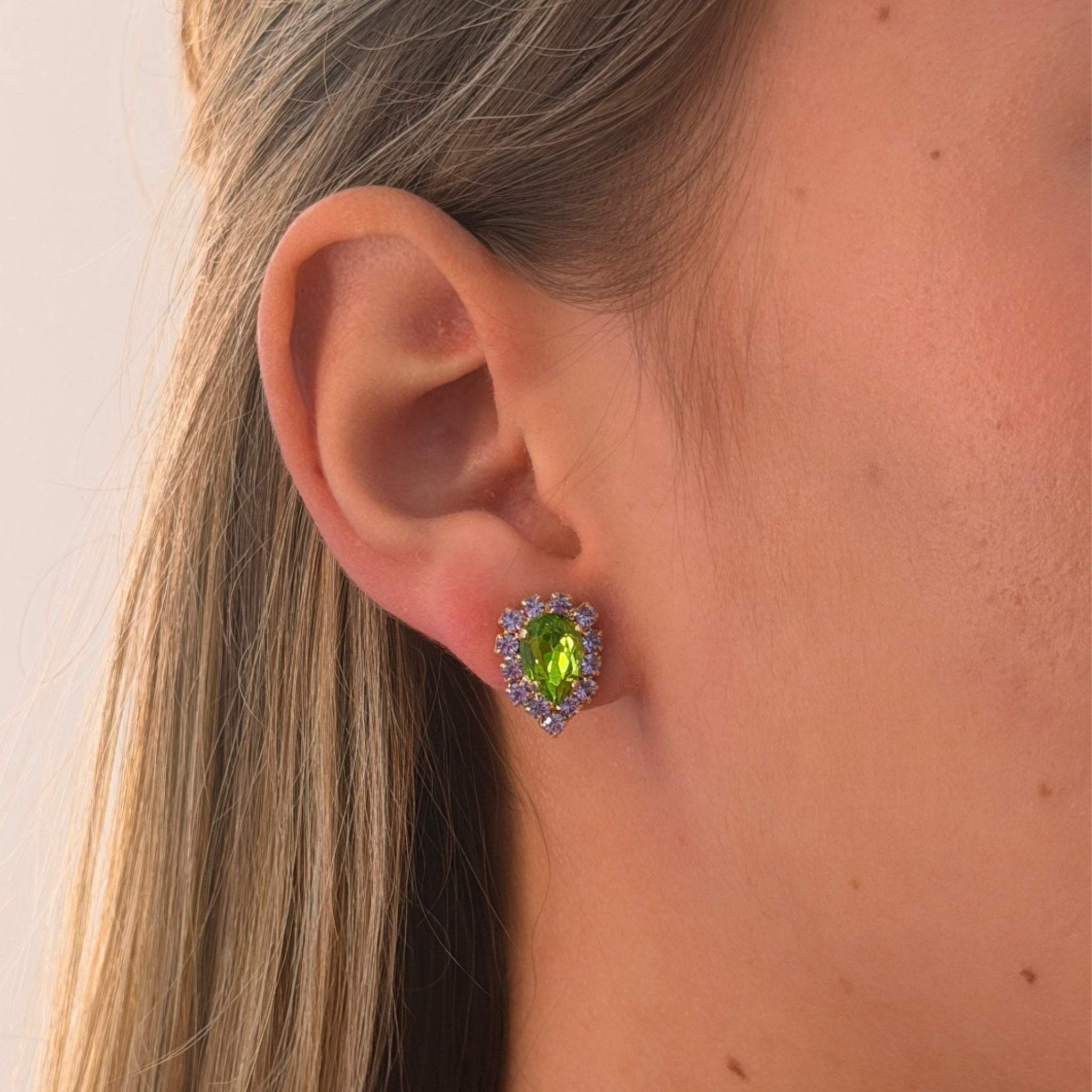 Pendiente Gota Peridot - Piedra de Toque