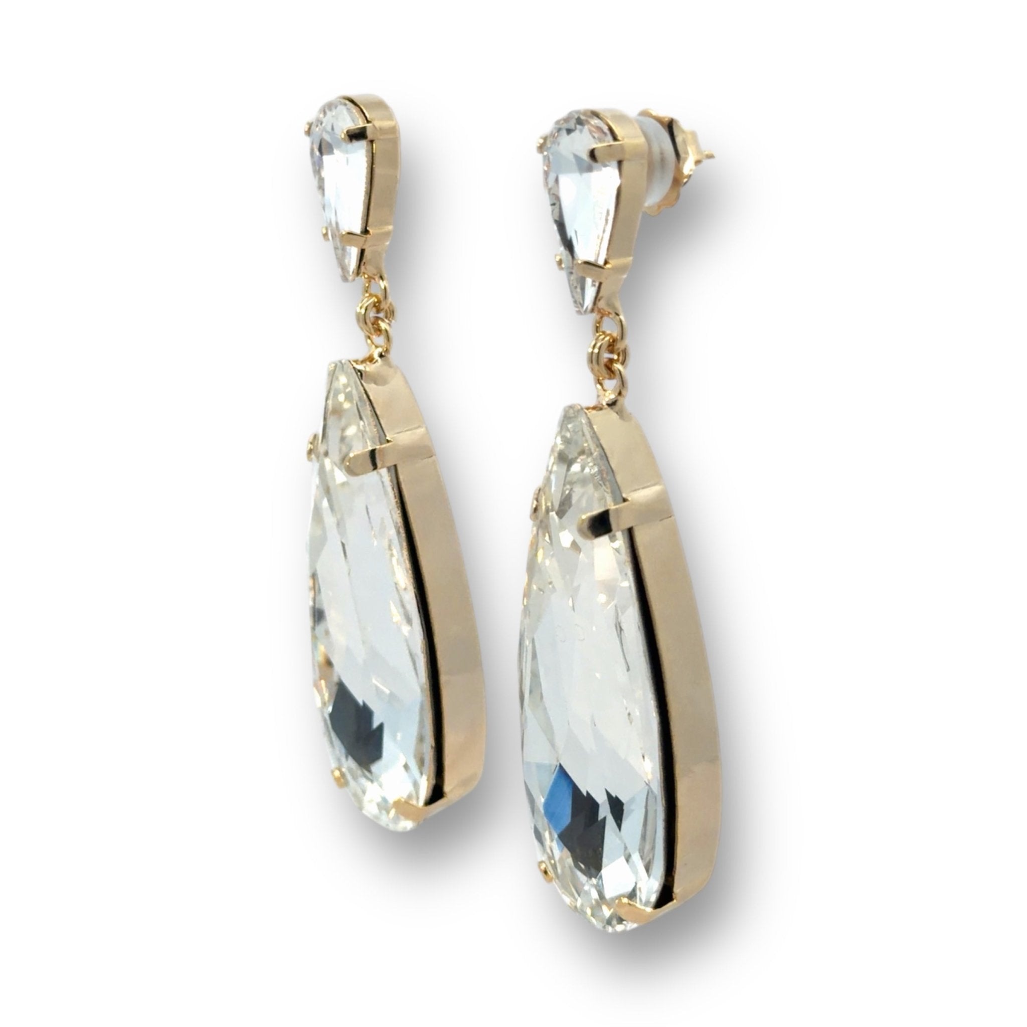 Pendiente Lágrima Alargada Cristal - Piedra de Toque