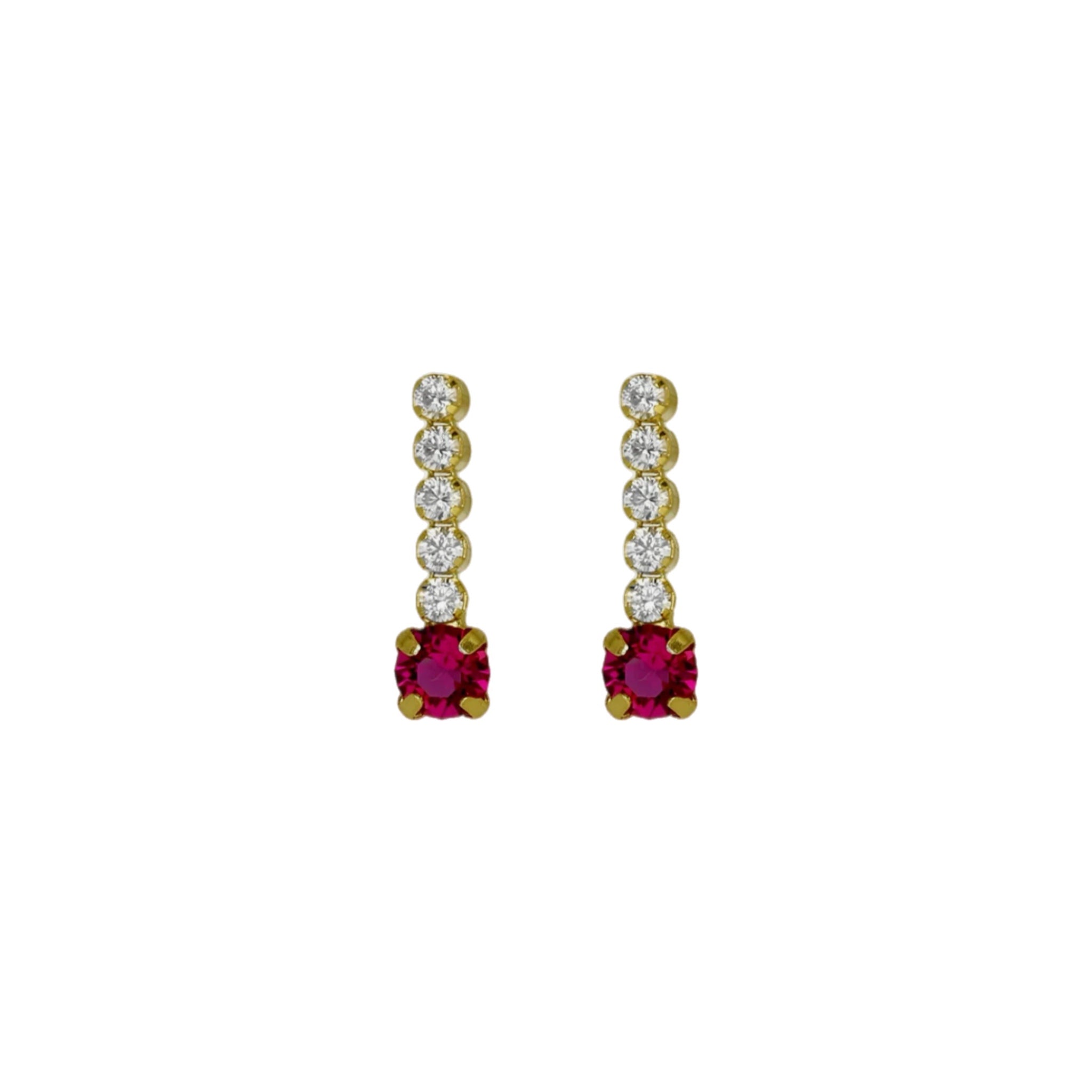 Pendientes Cascada Rosa - Piedra de Toque