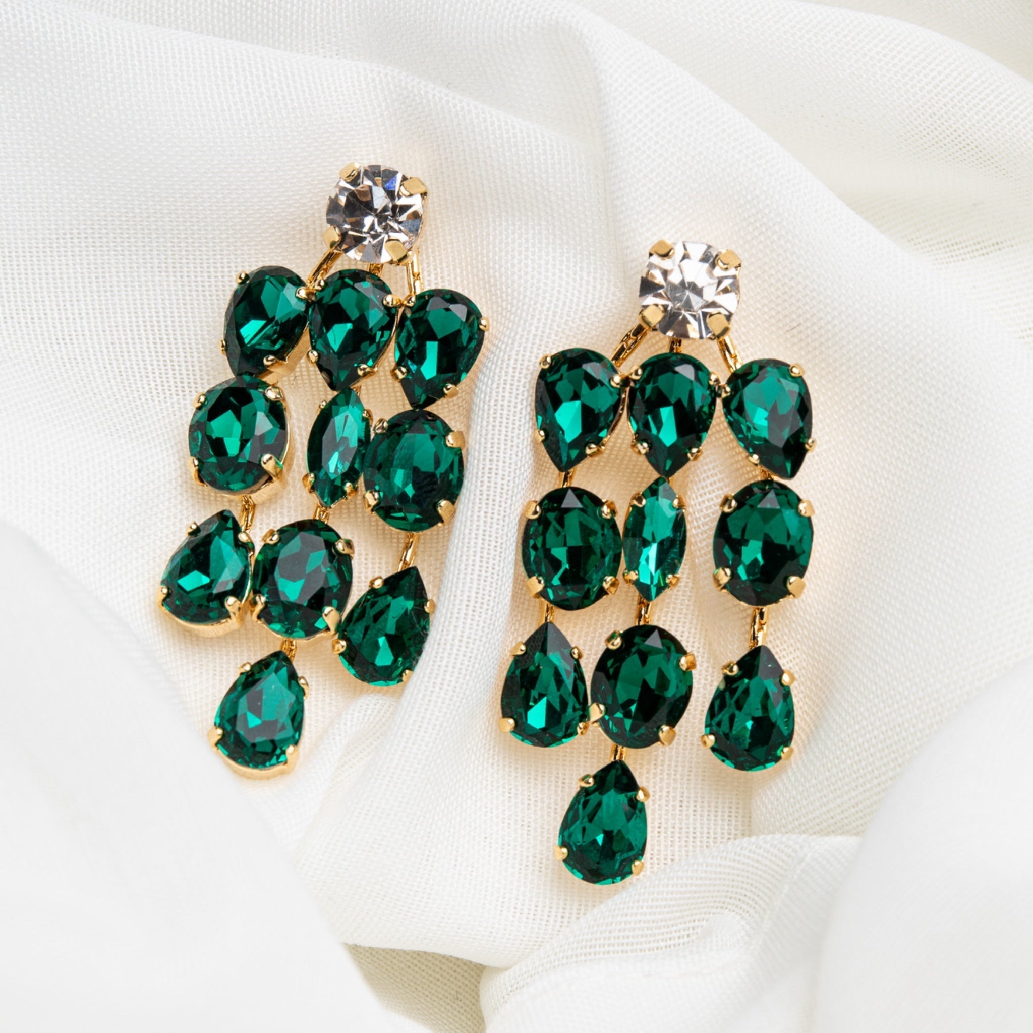 Pendientes Cascada Verde - Piedra de Toque