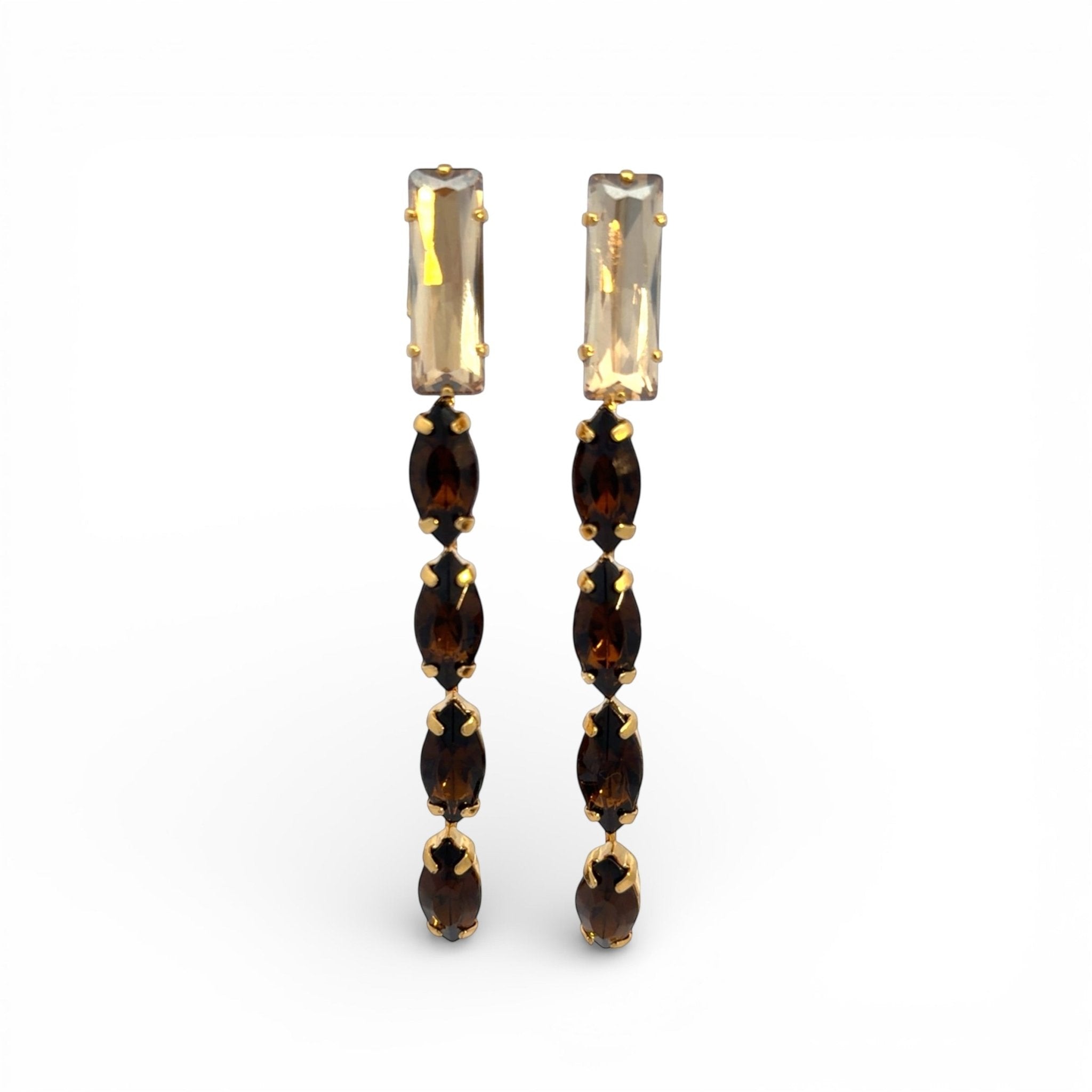 Pendientes Champagne y Marquise Mocca - Piedra de Toque