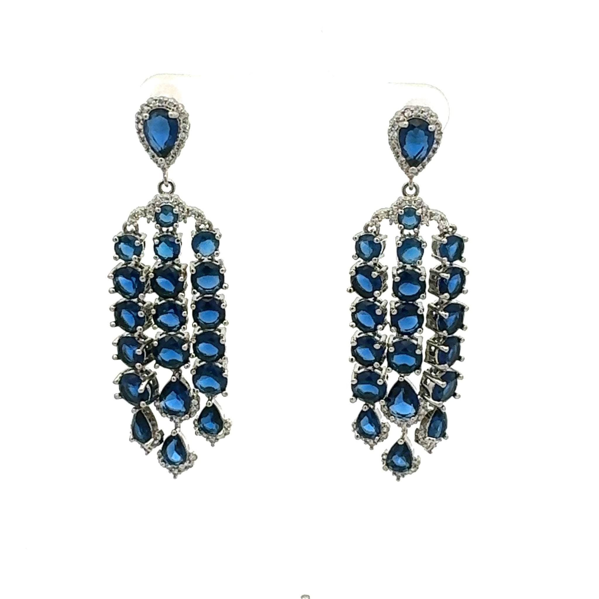 Pendientes Chandelier Azul - Piedra de Toque