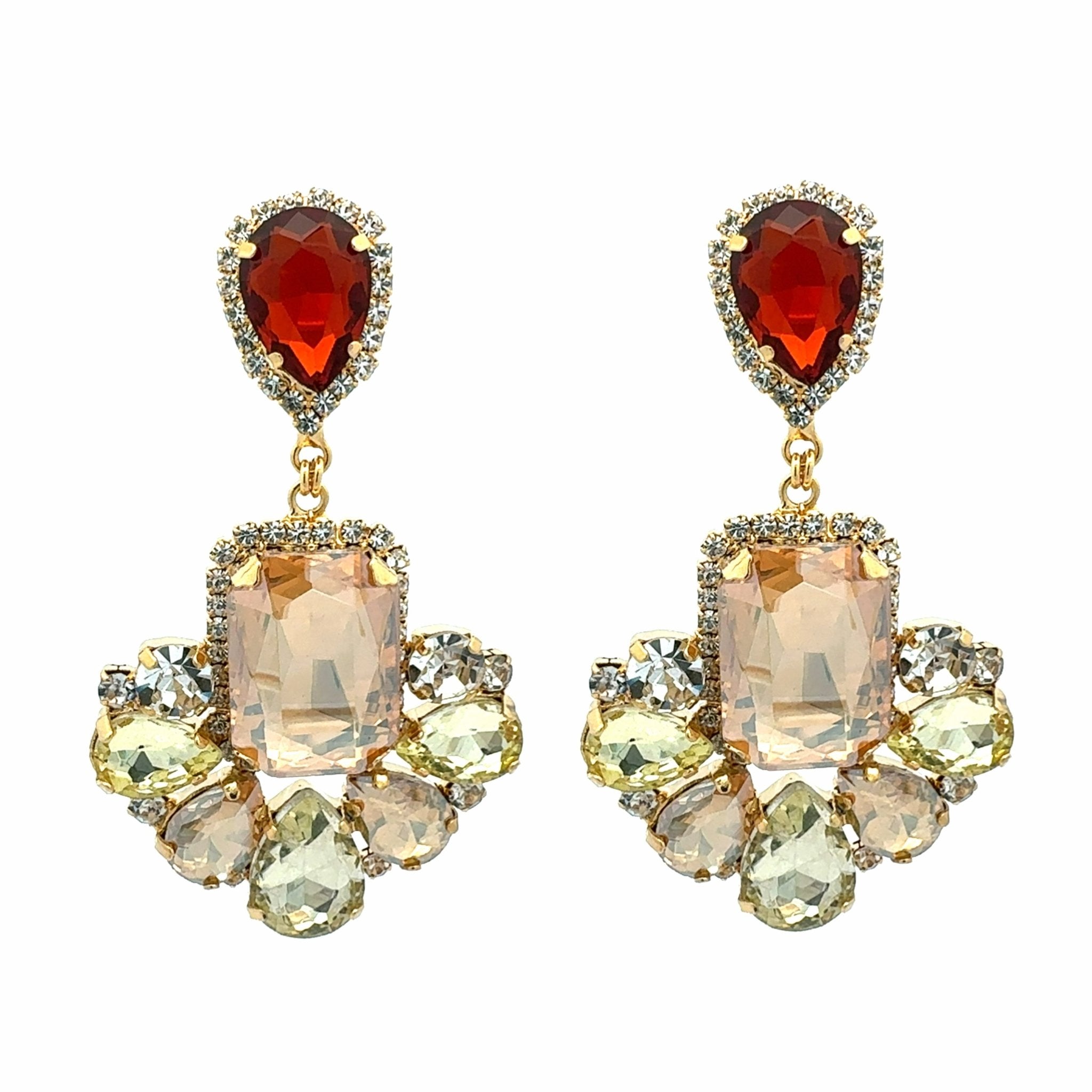 Pendientes Chandelier Tonos de Topacio - Piedra de Toque