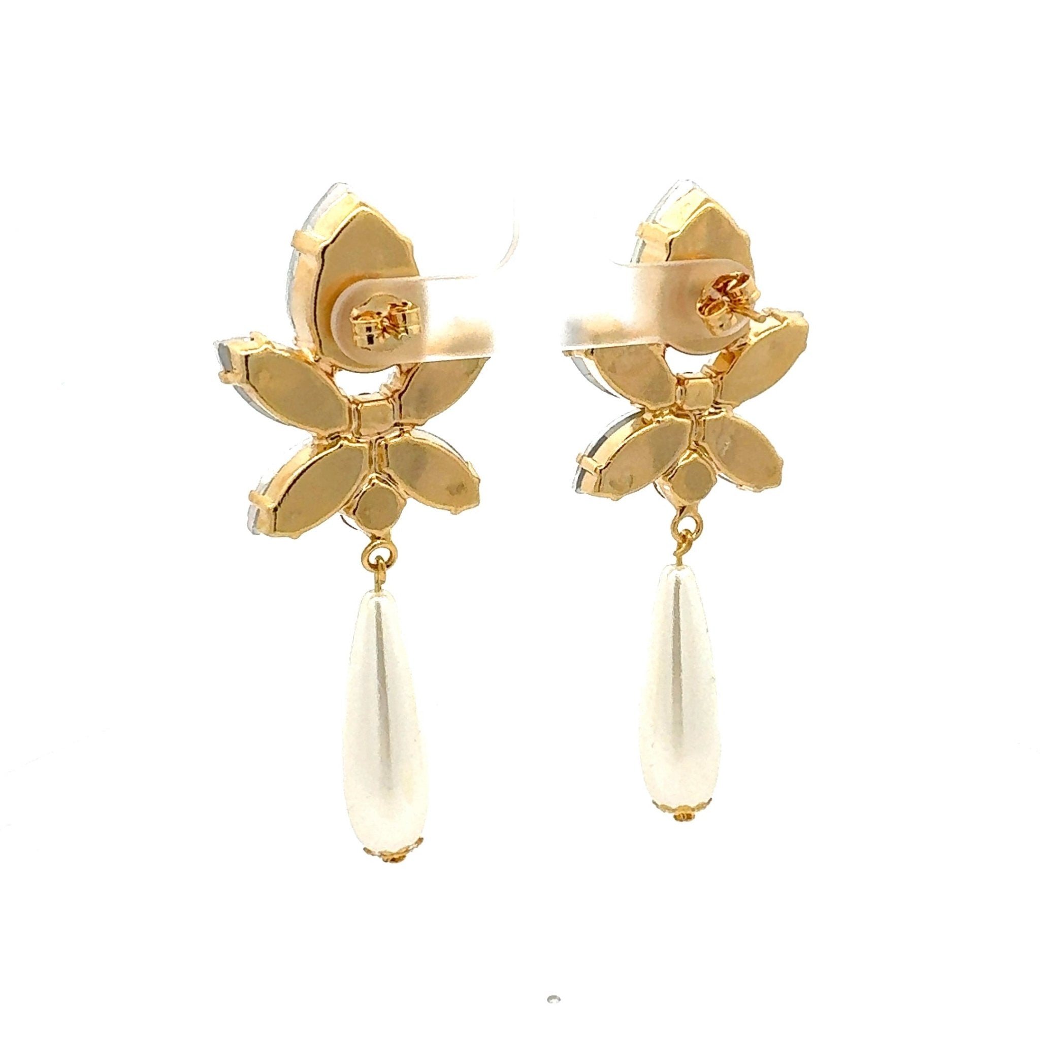 Pendientes Cristales y Perla - Piedra de Toque