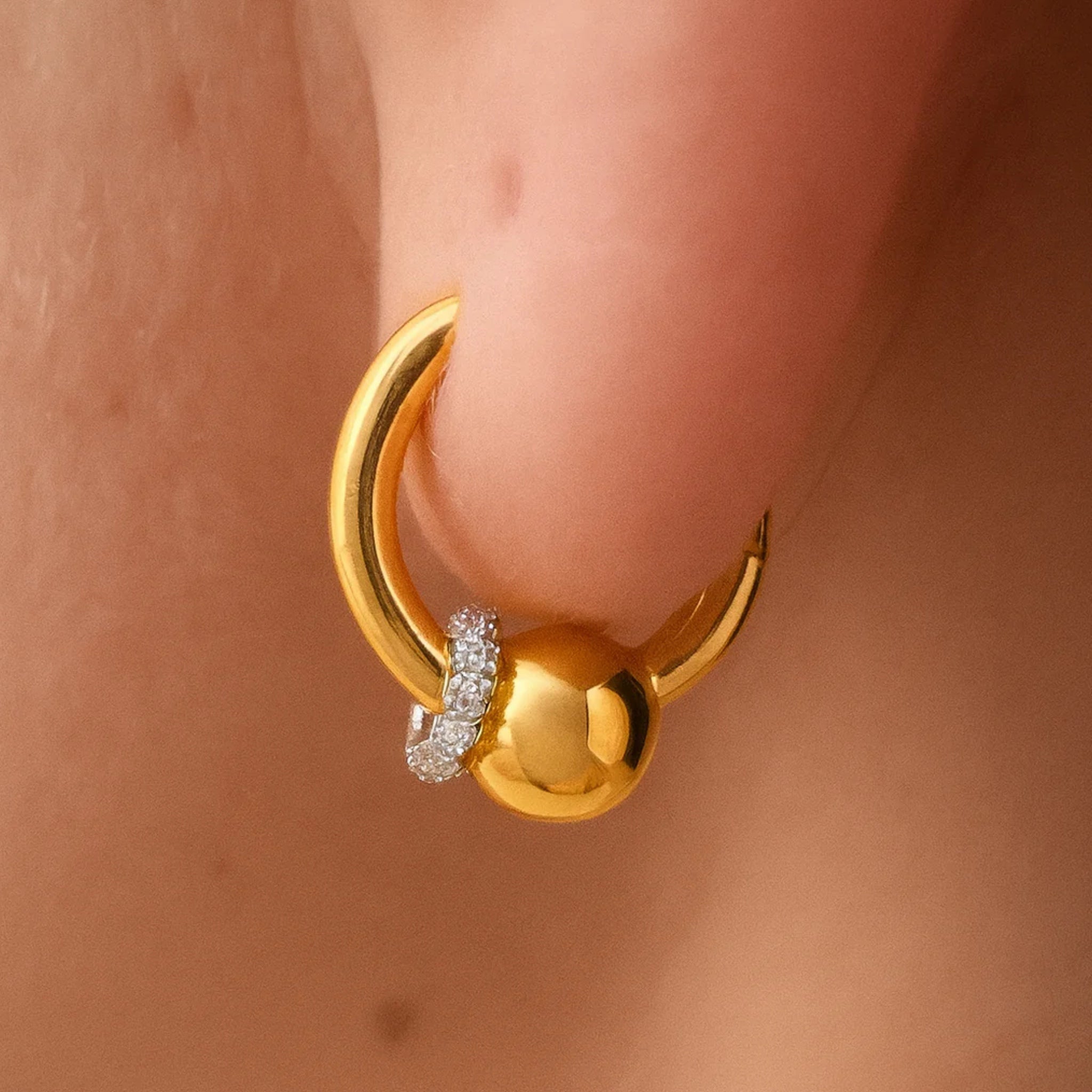 Pendientes de Aro Kora Oro y Plata - Piedra de Toque