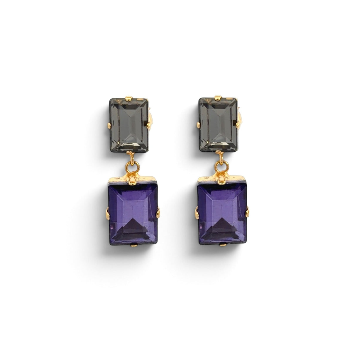 Pendientes Diamante Negro y Tanzanita - Piedra de Toque