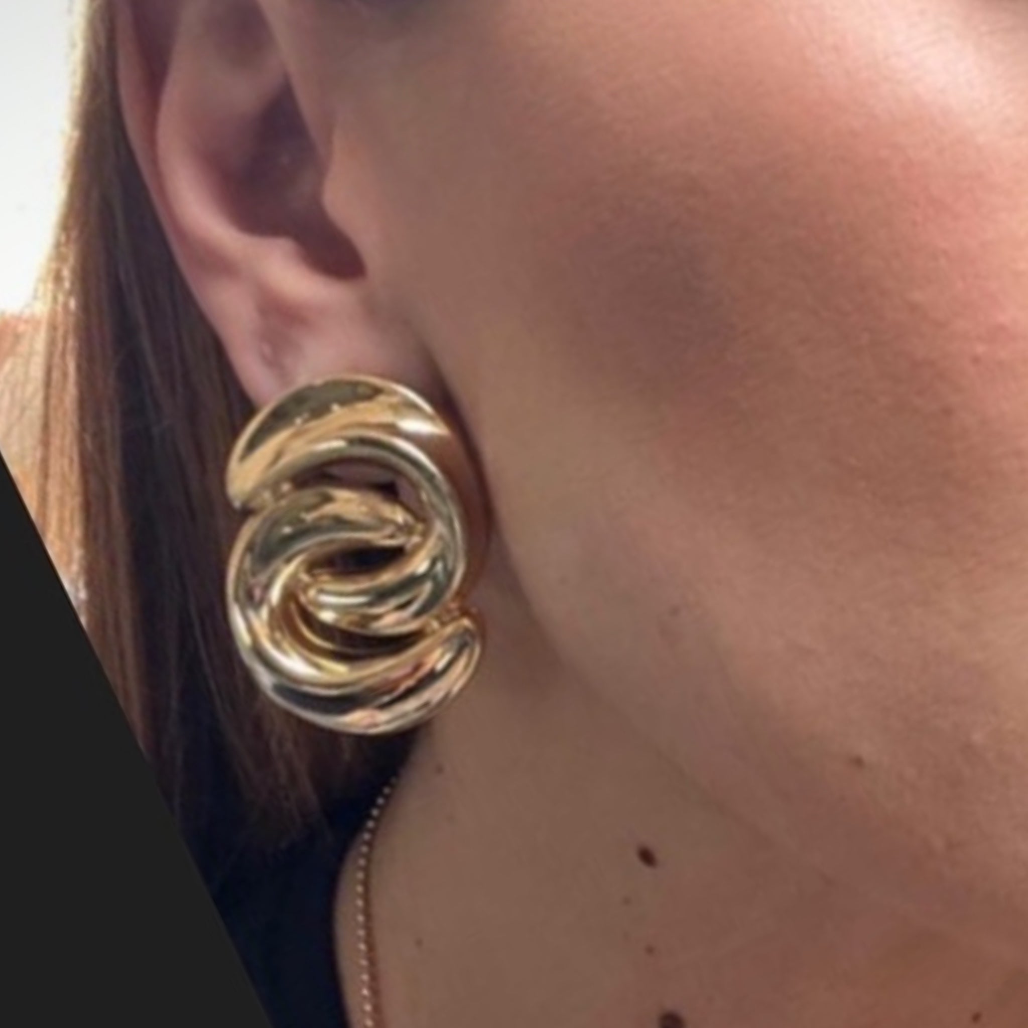 Pendientes Espiral Vintage Oro - Piedra de Toque