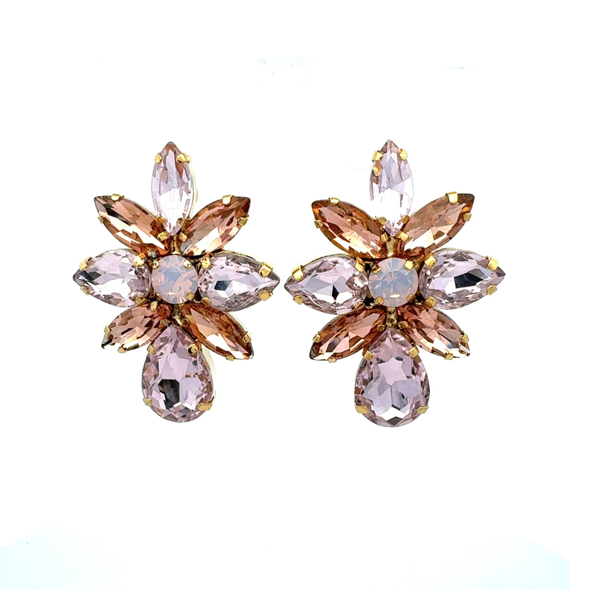 Pendientes Flores Rosadas - Piedra de Toque