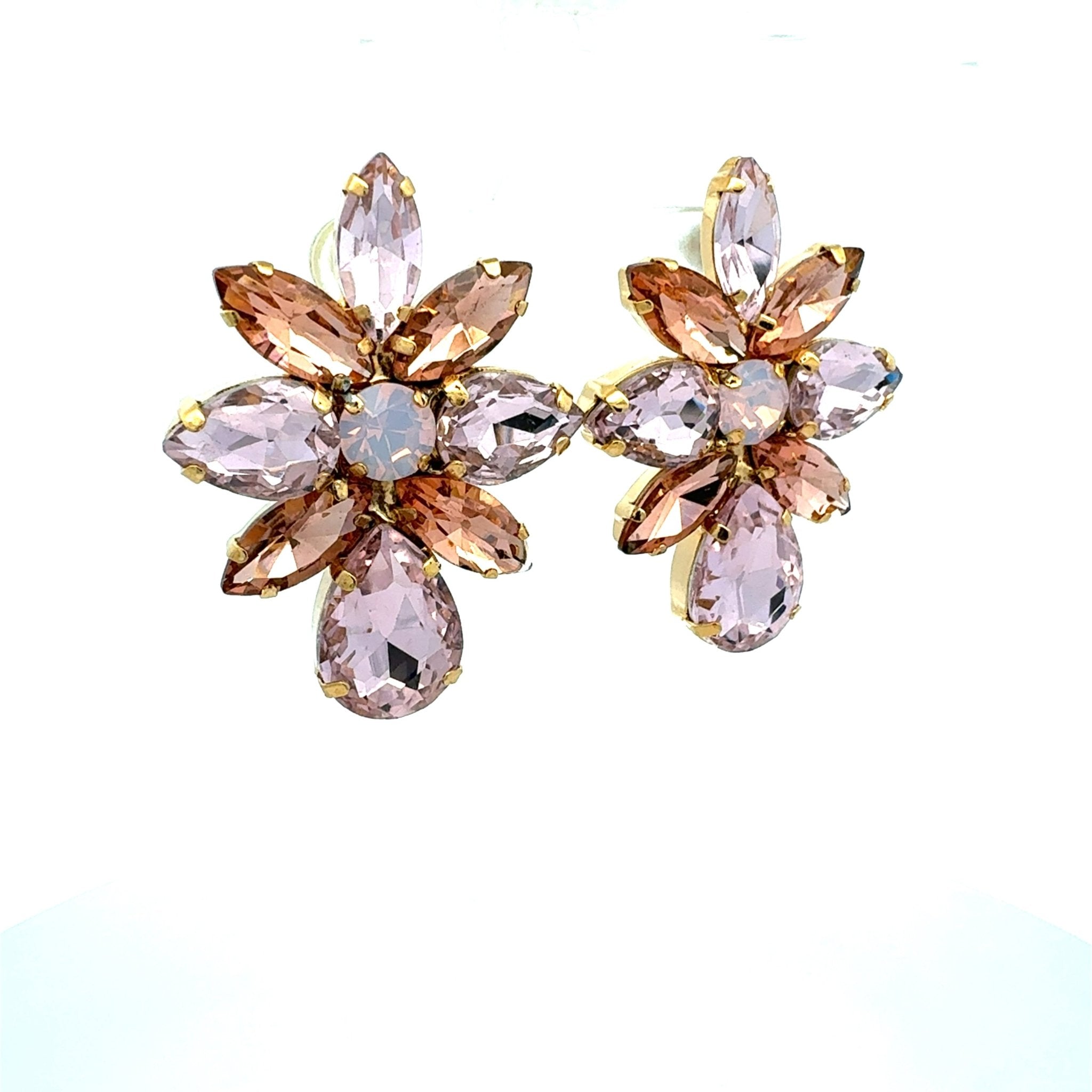 Pendientes Flores Rosadas - Piedra de Toque