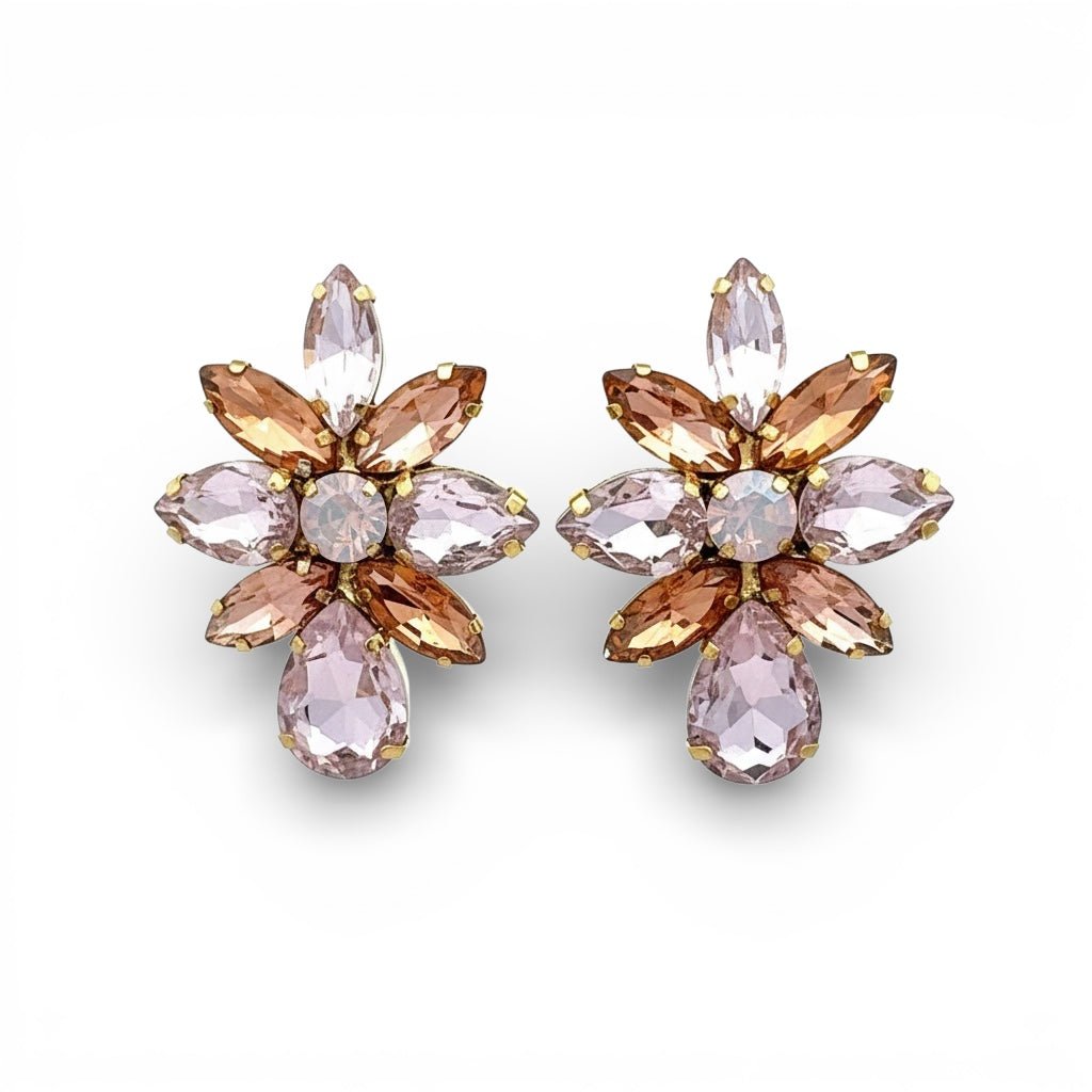 Pendientes Flores Rosadas - Piedra de Toque