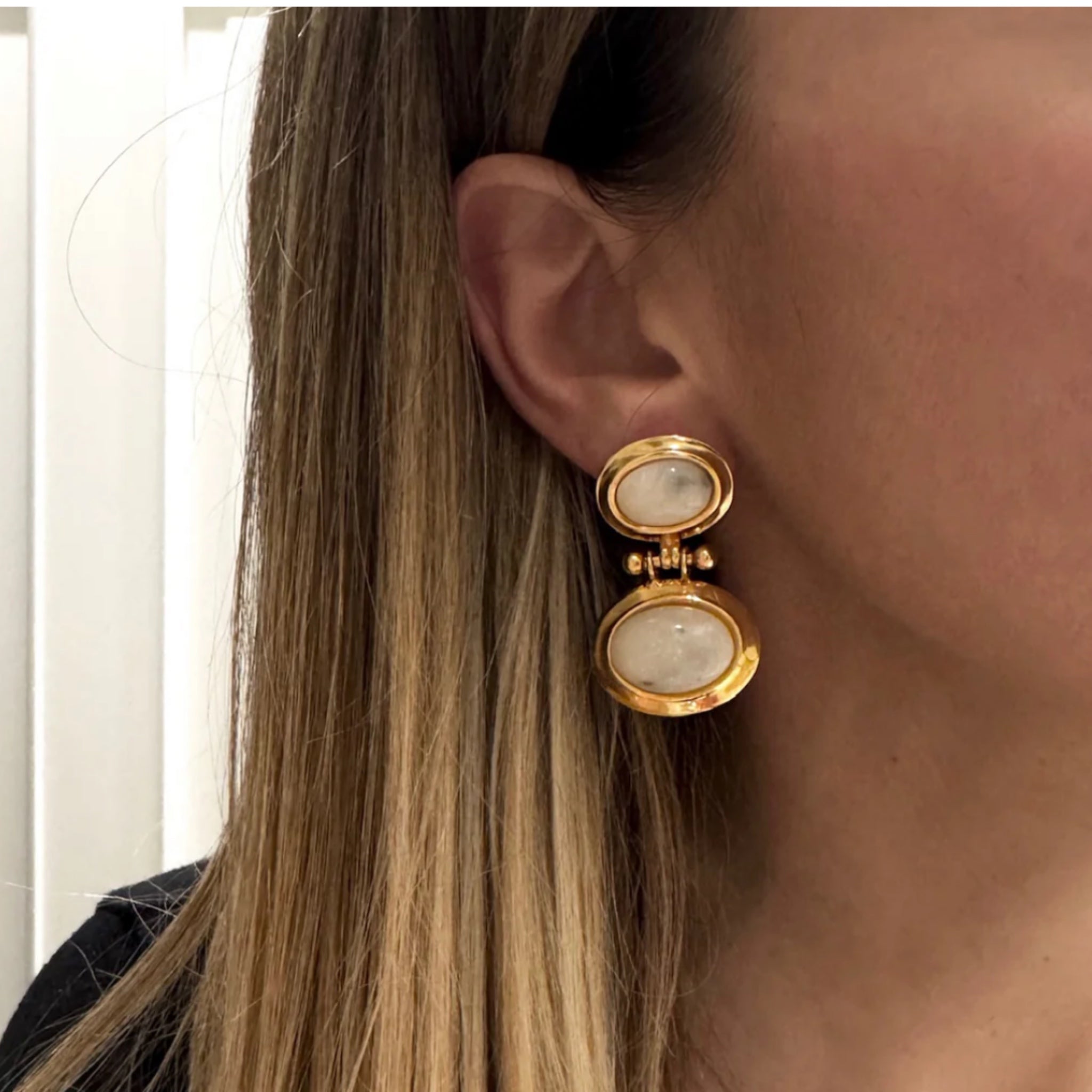 Pendientes Gemelos Burdeos - Piedra de Toque