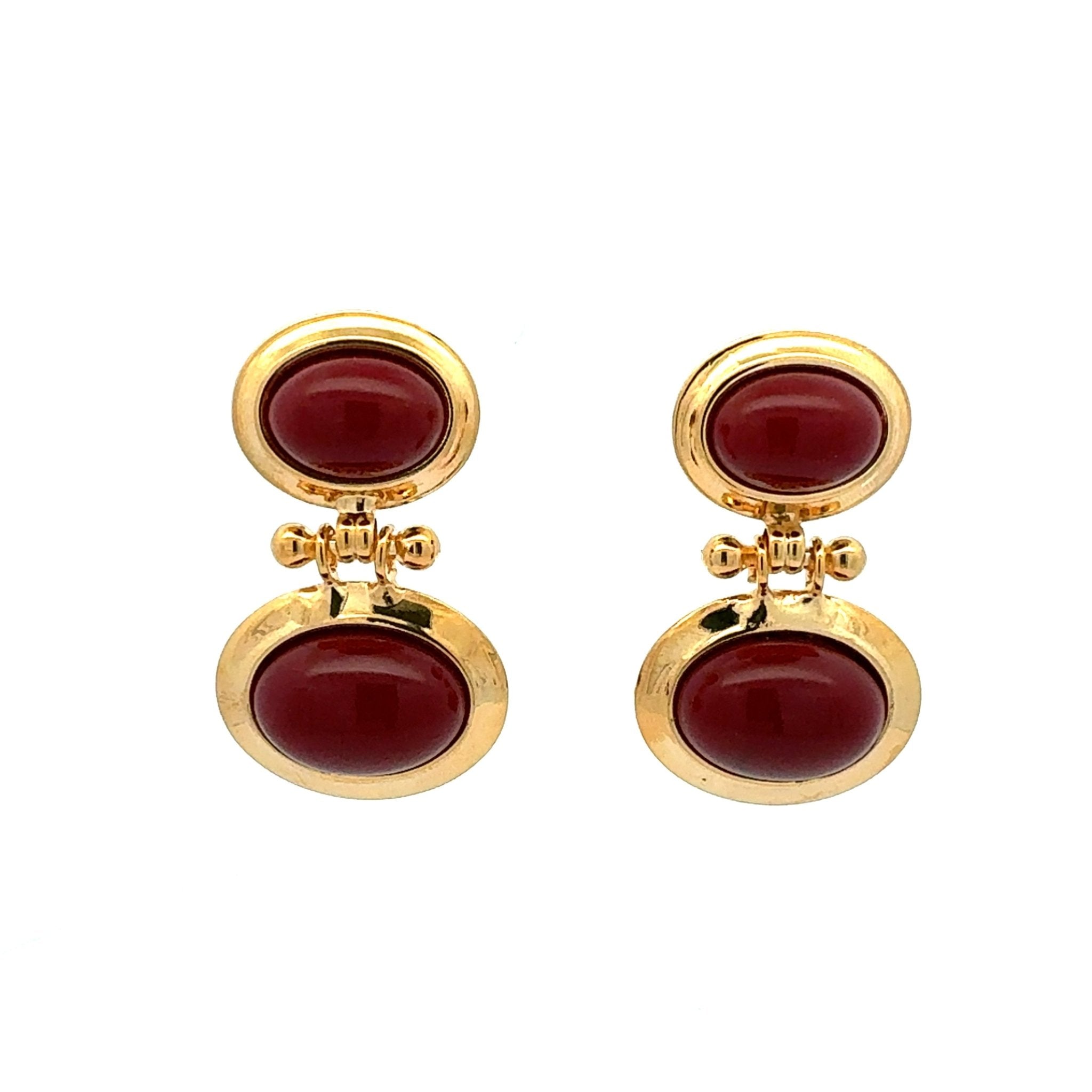 Pendientes Gemelos Burdeos - Piedra de Toque