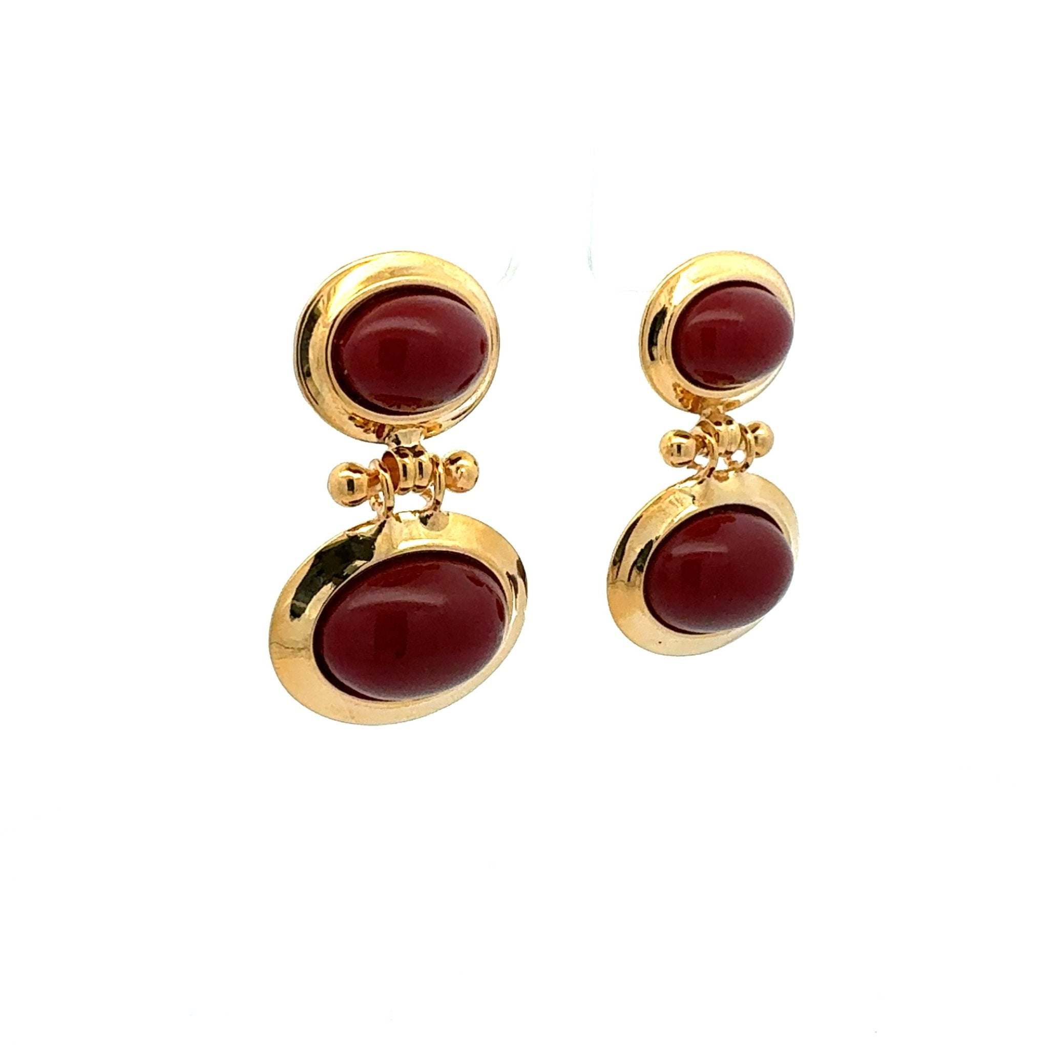Pendientes Gemelos Burdeos - Piedra de Toque
